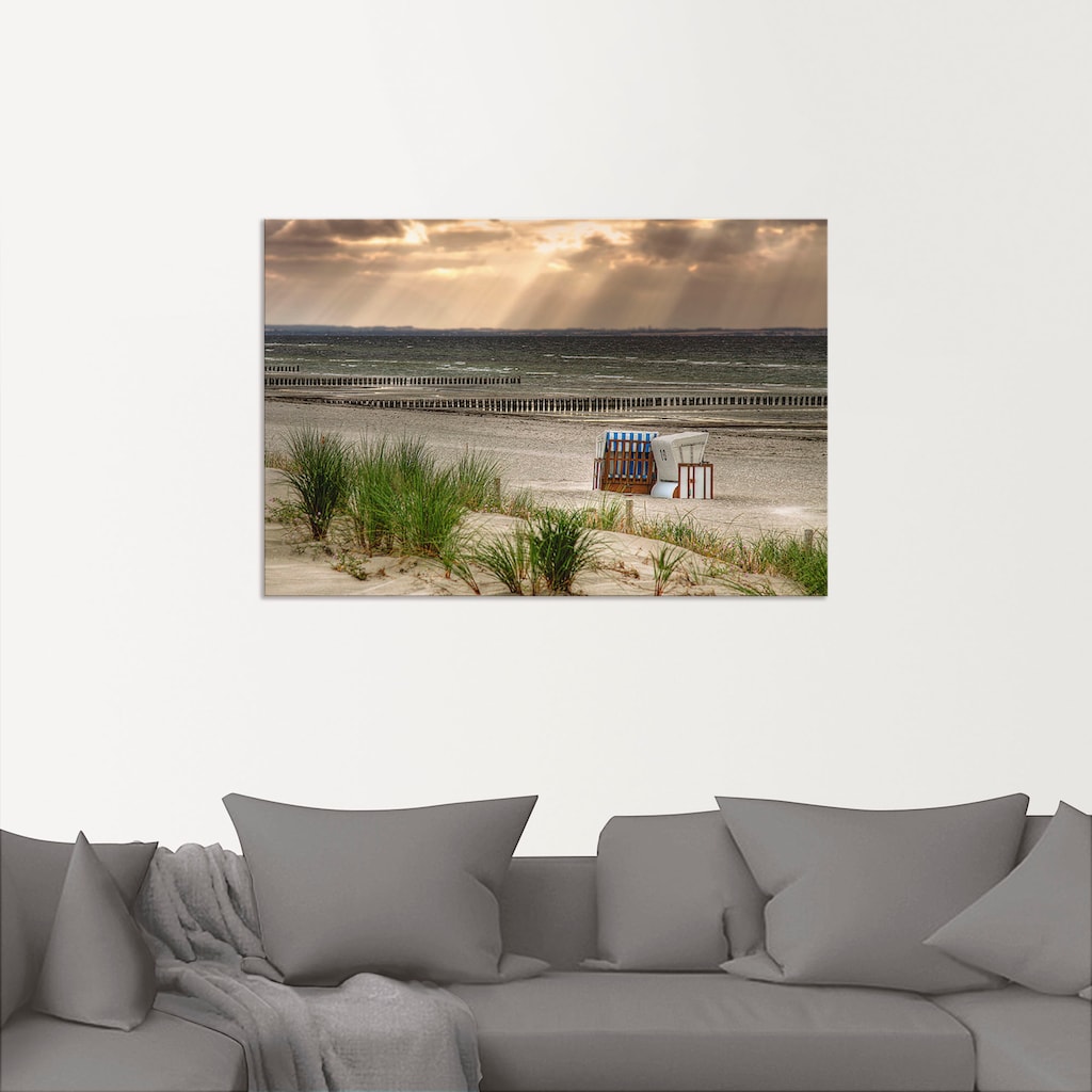 Artland Wandbild »Schwarzer Busch Strand auf Insel Poel«, Strand, (1 St.)