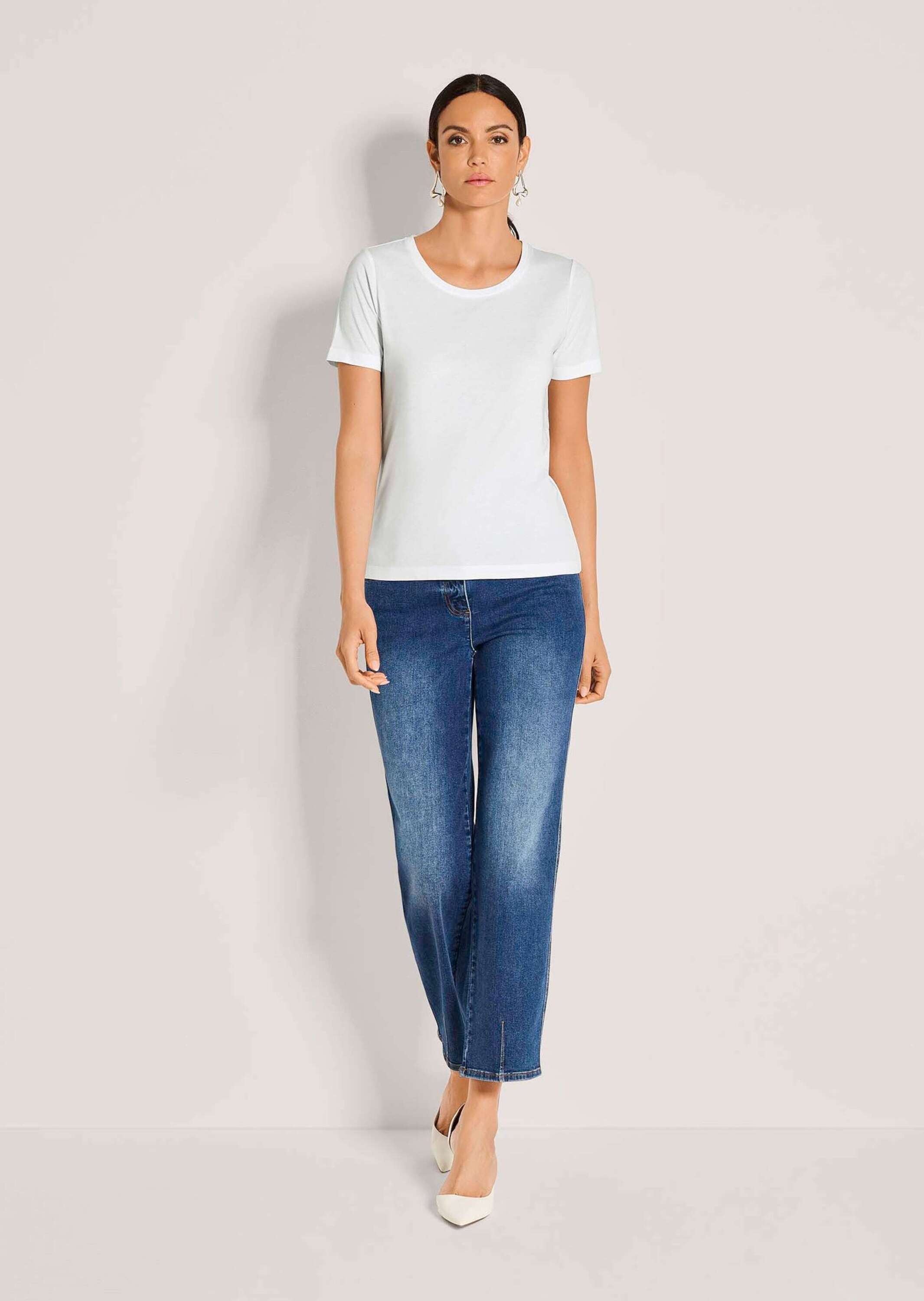 MADELEINE Kurzarmshirt "Shirt Schlichtes Basicshirt mit Rundhalsausschnitt" günstig online kaufen