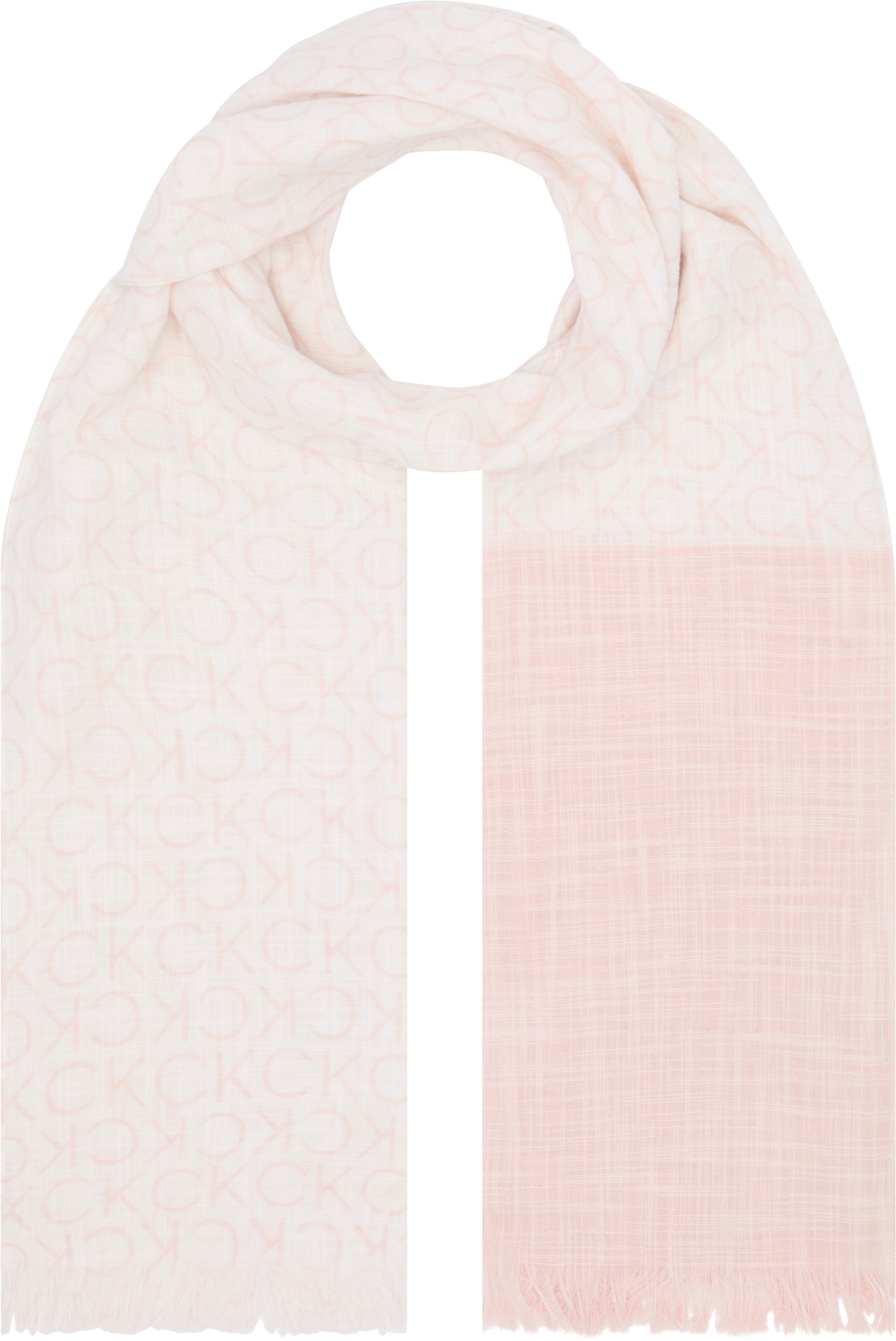 Calvin Klein Schal "MONOGRAM COTTON GAUZE STOLE", mit Logomuster günstig online kaufen