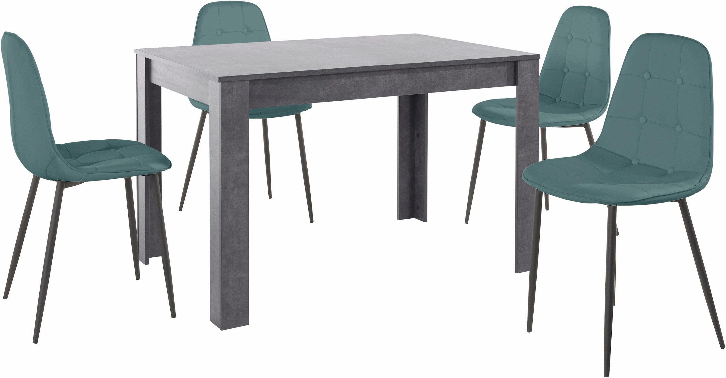 OTTO home Essgruppe Set, 5 Stk. tlg. mit Esstisch 120 cm breit günstig online kaufen