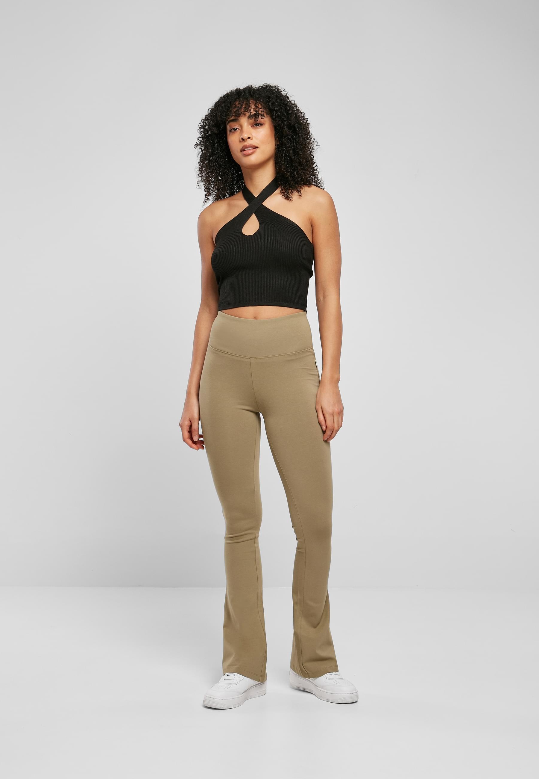 URBAN CLASSICS Muskelshirt »Urban Classics Damen Ladies Rib Knit Crossed Neckholder Top«, (1 tlg.)