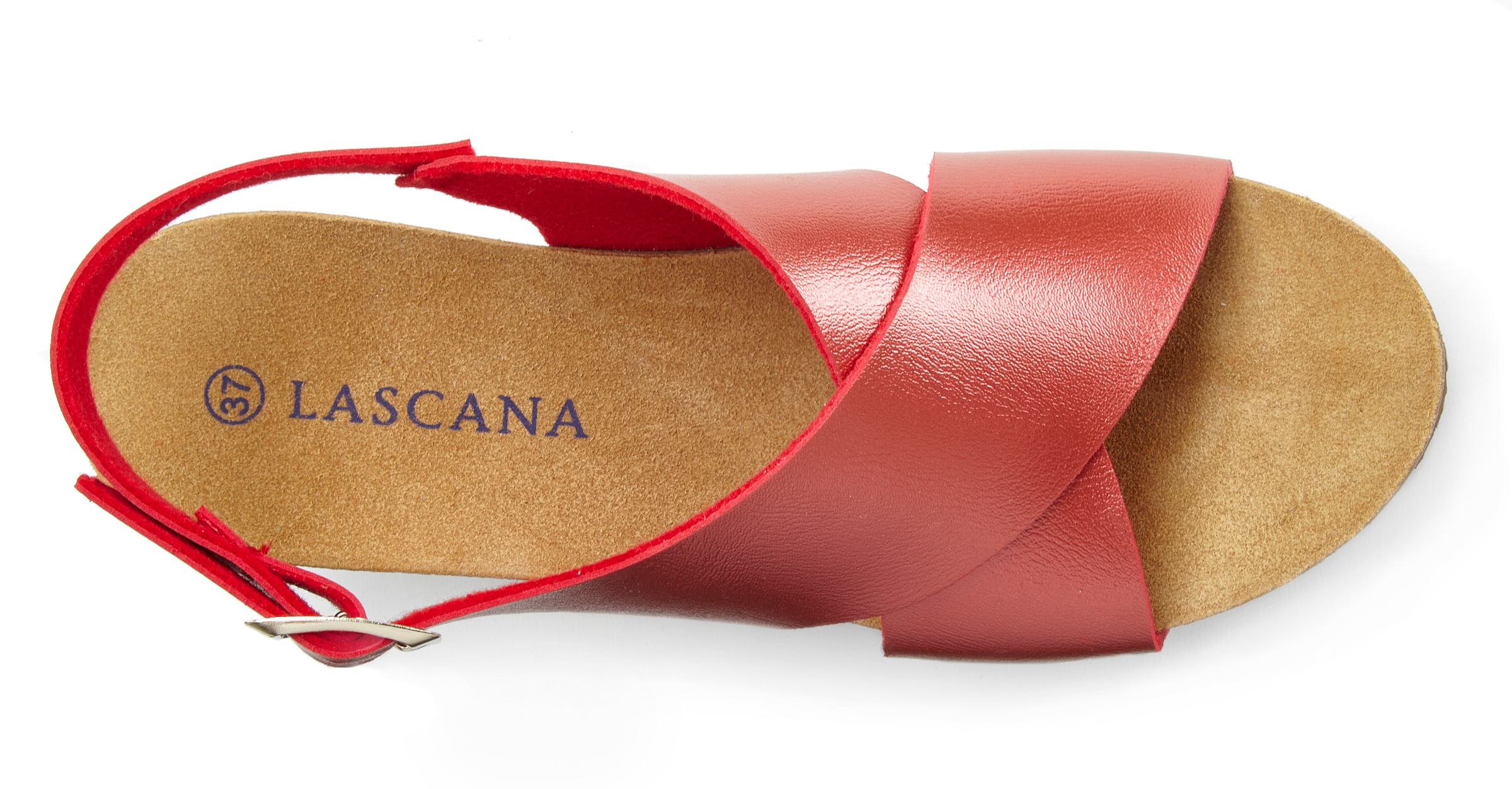 LASCANA Sandalette "Sommerschuh" Sommerschuh mit Keilabsatz und Korkfußbett günstig online kaufen