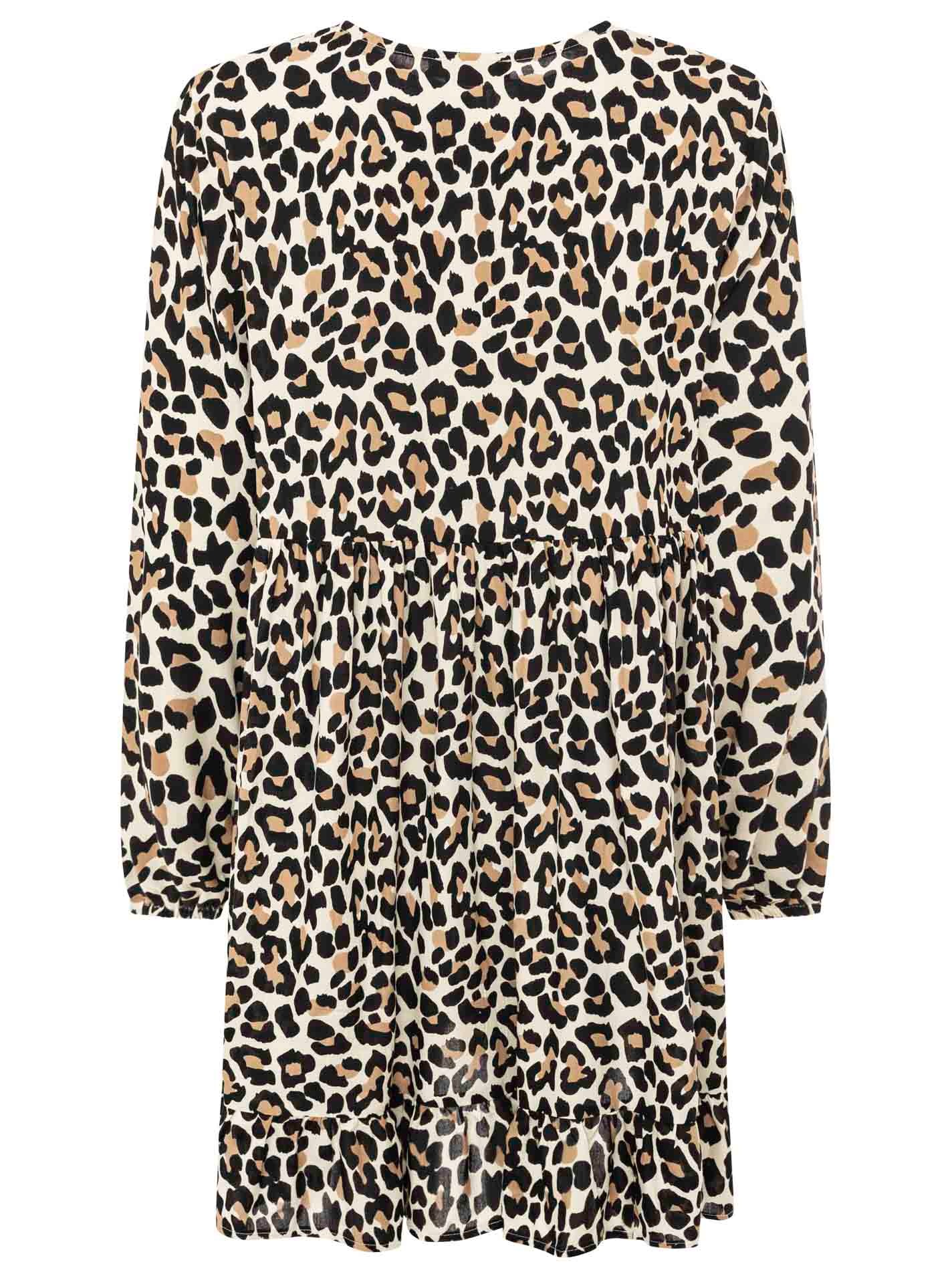 Zwillingsherz Sweatkleid »"Leo Dream"« Leomuster, figurumspielend, pinke Tassel, lange Ärmel