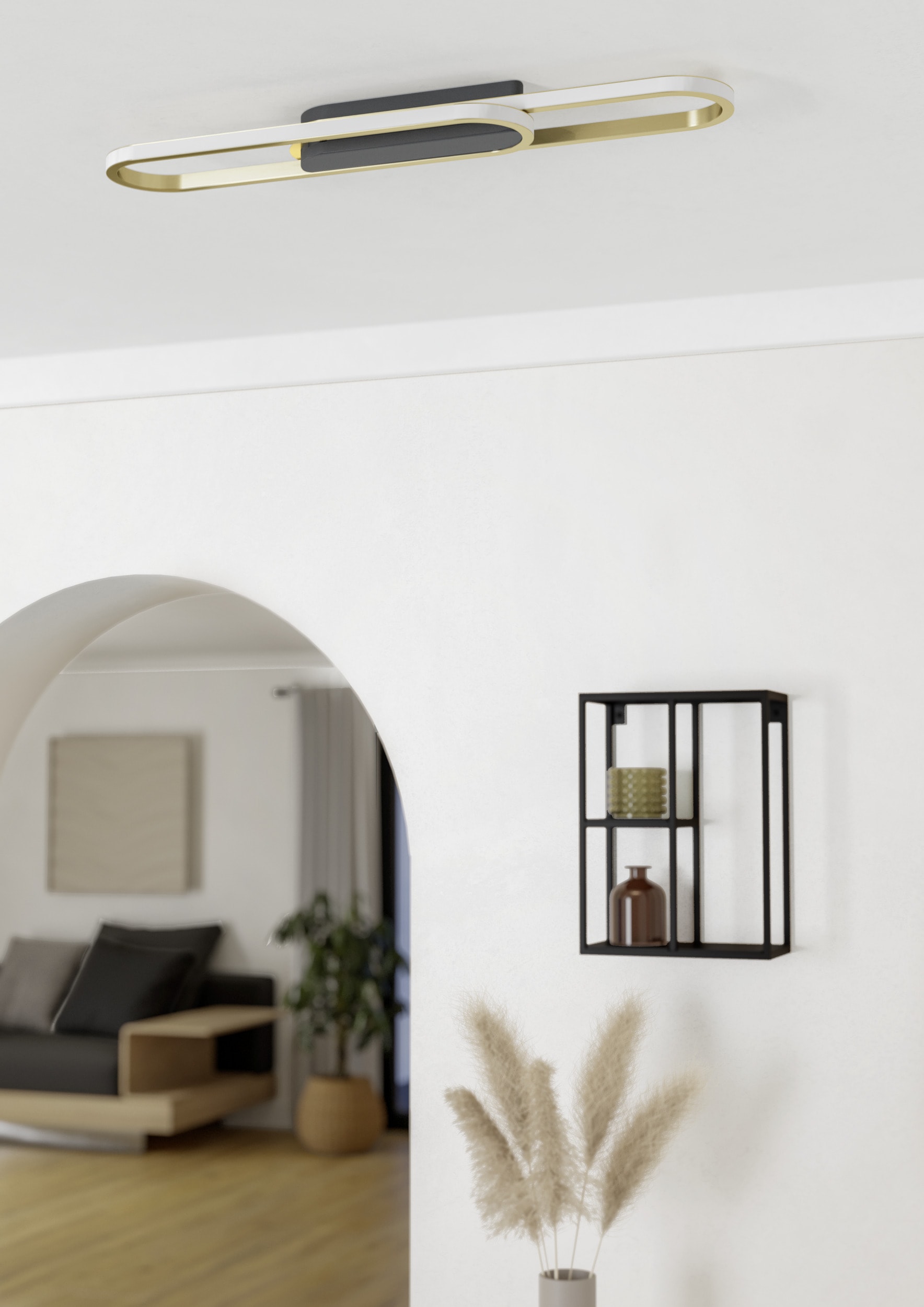 EGLO LED Deckenleuchte »CONIVARENA Deckenlampe - Stahl, Alu - LED - 20W - IP20« LED-Modul 1 Stk. Kaltweiß | Neutralweiß | Warmweiß Wohzimmerlampe, Esszimmerlampe, Flur, Schlafzimmer, L69 x B17 x H5,5cm