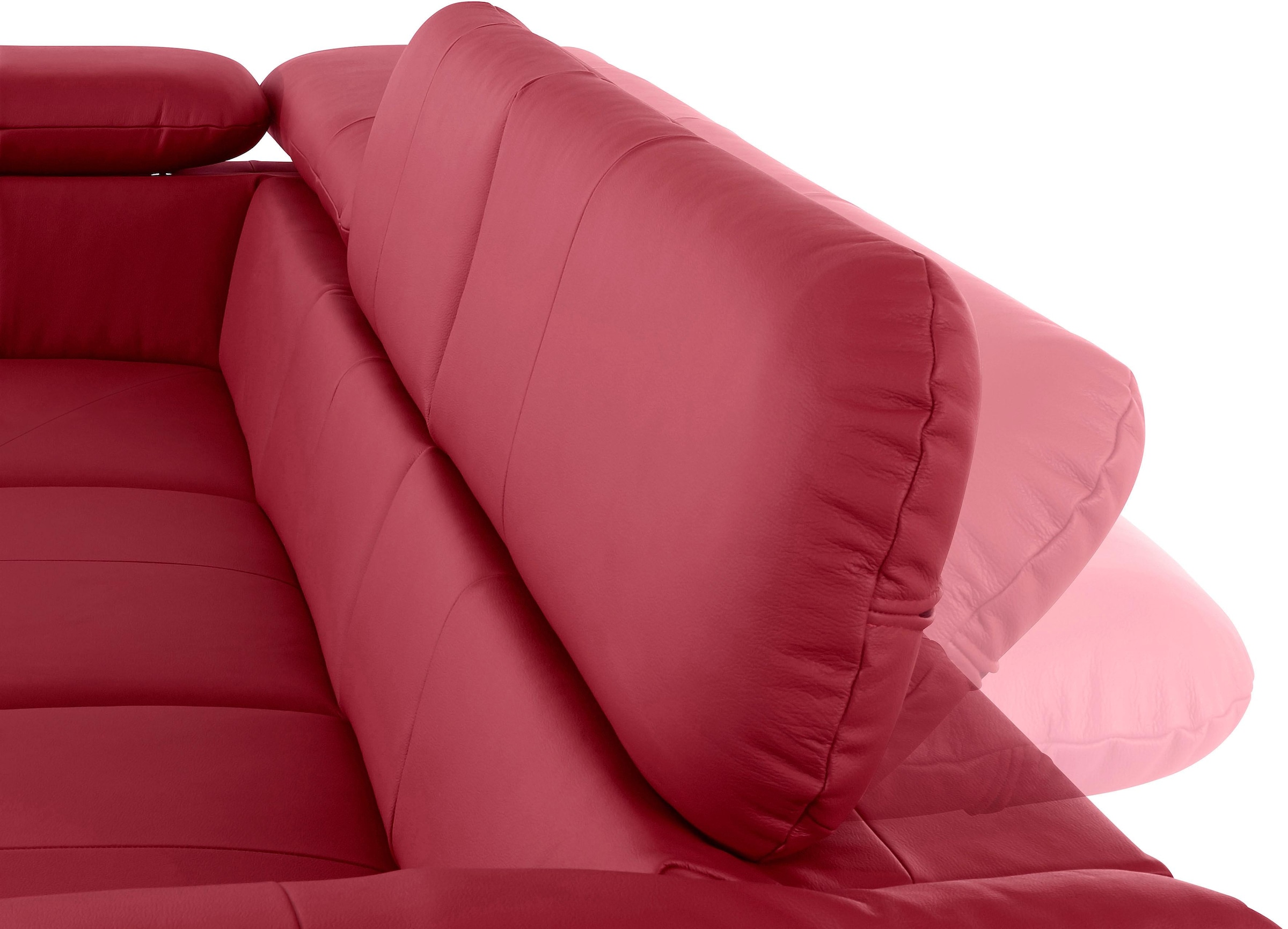 COTTA Ecksofa »Caluso L-Form«, mit Kopfteilverstellung, wahlweise mit Bettfunktion & Bettkasten