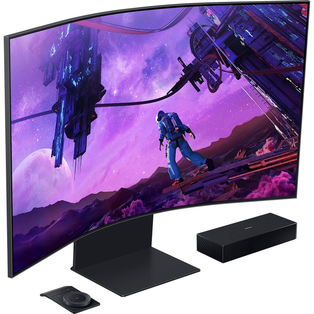 Samsung Curved-Gaming-LED-Monitor »Odyssey Ark S55BG970NU«, 138 cm/55 Zoll, 3840 x 2160 px, 4K Ultra HD, 1 ms Reaktionszeit, 165 Hz