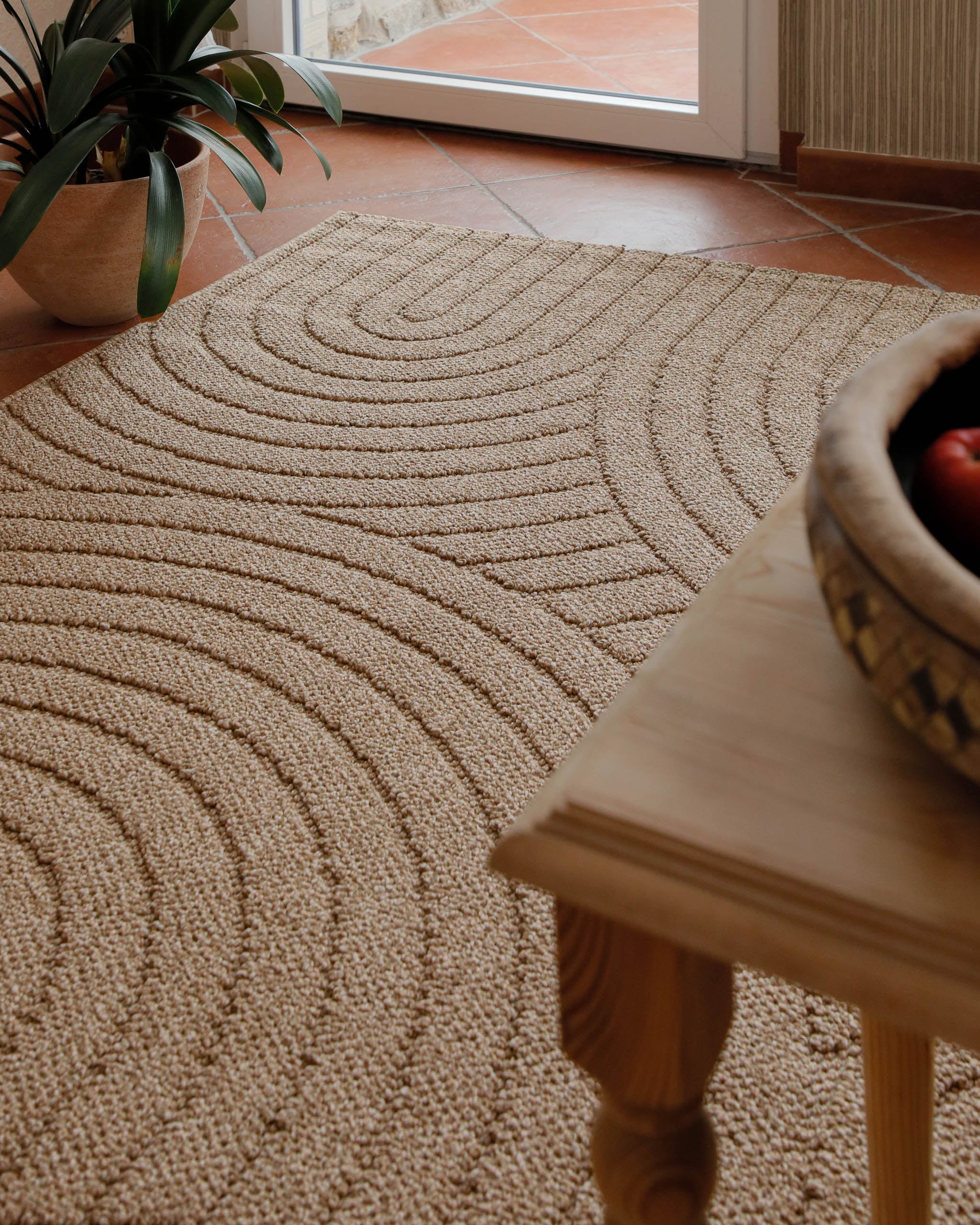 Wecon home Teppich »Monoq« rechteckig 12 mm Höhe Flachgewebe, wetterfest, Retro Design, robust, In- & Outdoor Teppich