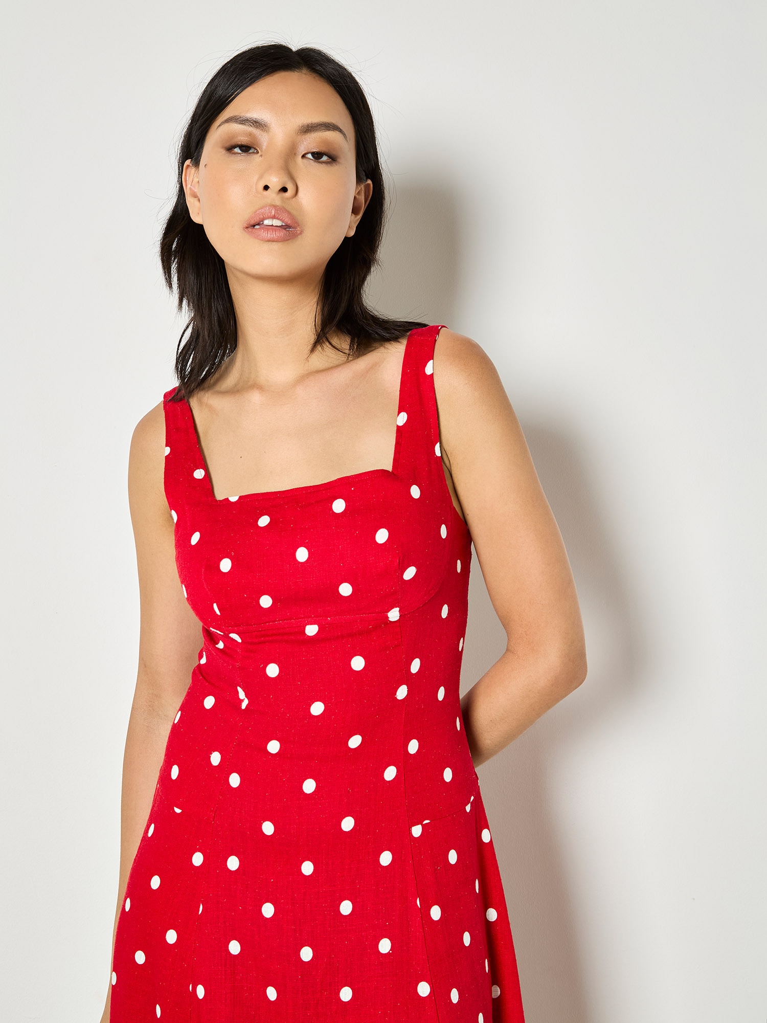 Apricot Midikleid »Midikleid« mit Polka-Dot-Muster