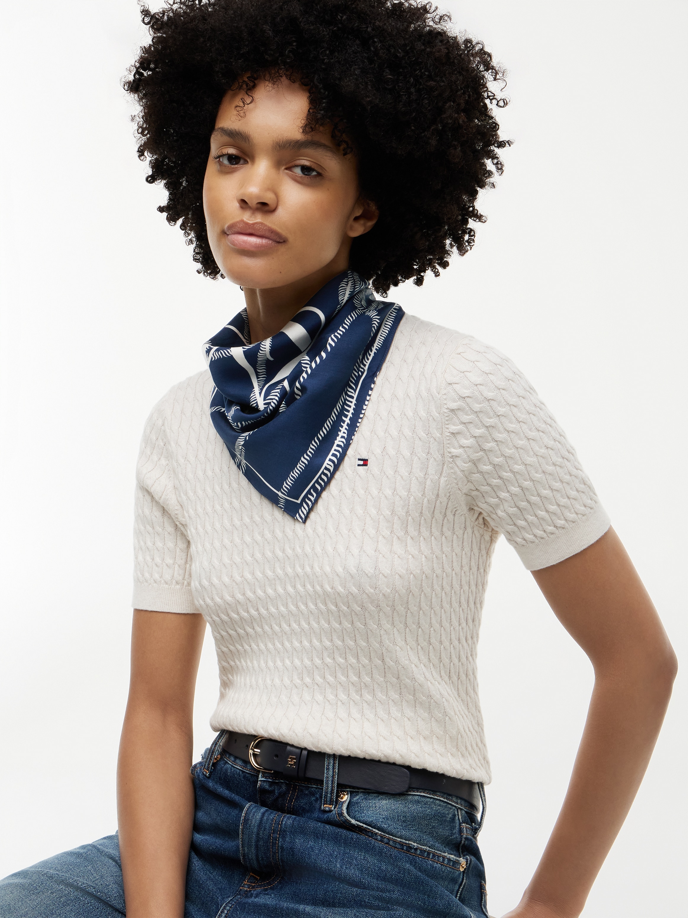 Tommy Hilfiger Modetuch »TOMMY SCRIPT SILK SQUARE«