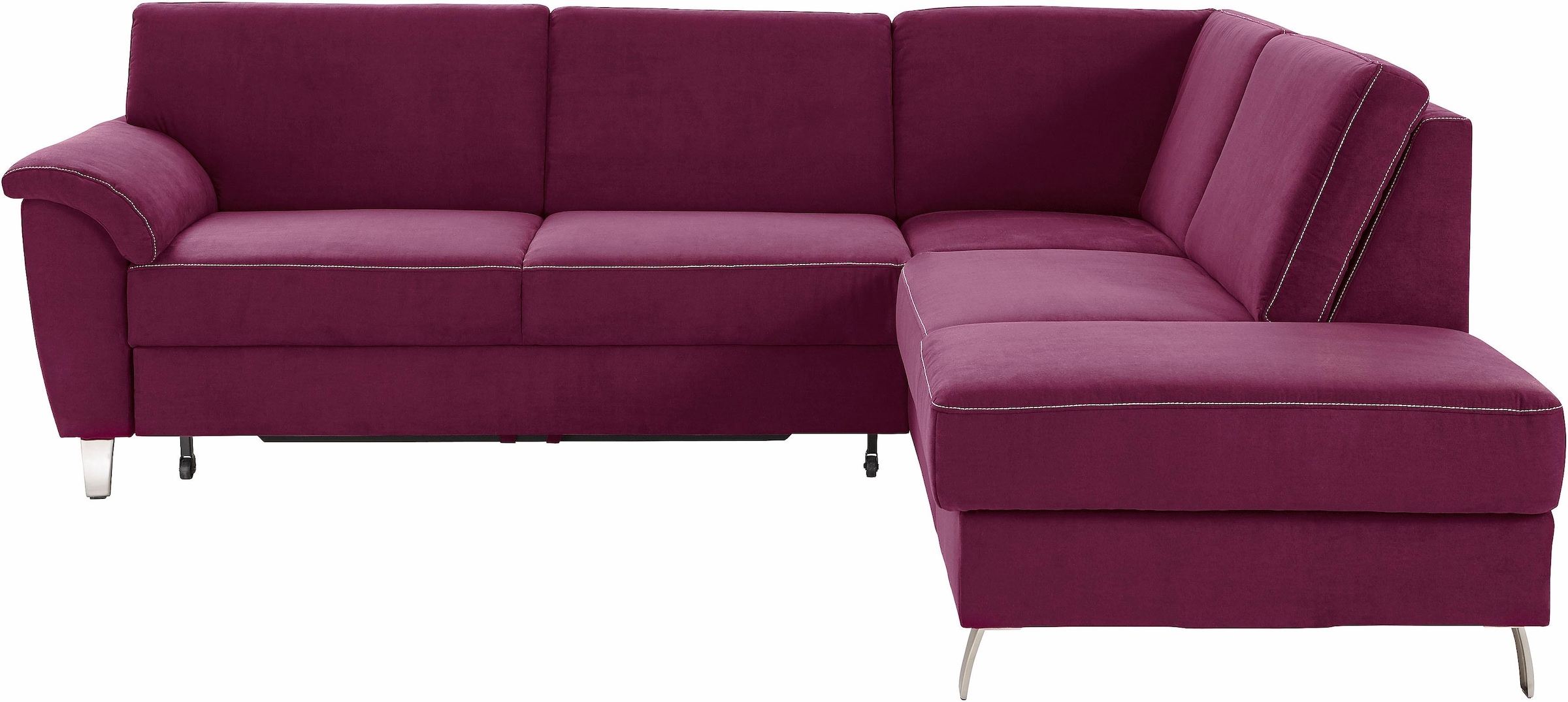 sit&more Ecksofa »Texel L-Form«, mit Federkern, wahlweise mit Bettfunktion und Bettkasten