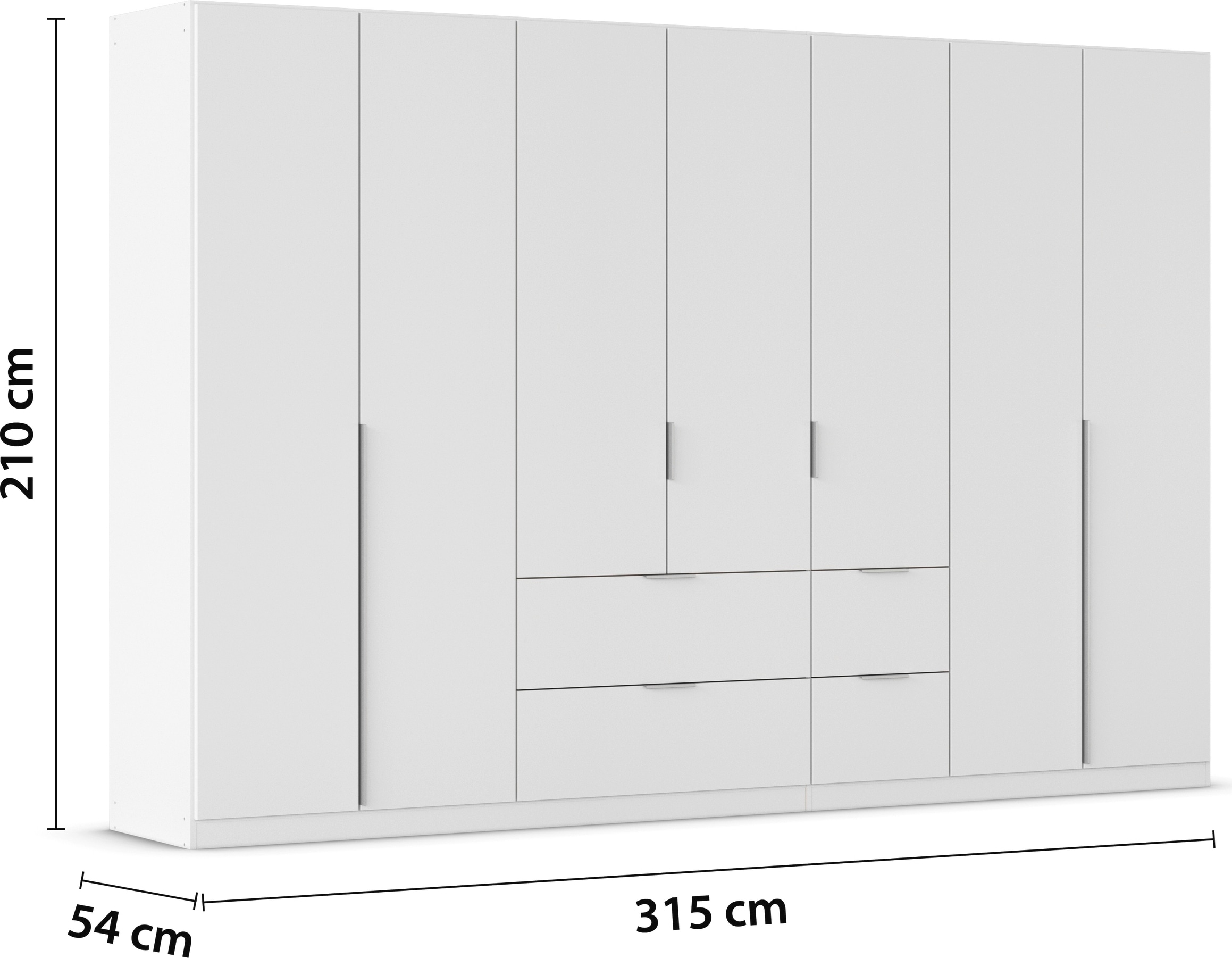 rauch Drehtürenschrank »Kleiderschrank Schrank Garderobe AGORDO mit Dekor- oder Hochglanzfront«, mit Außenschubkästen, in 6 Breiten und 2 Höhen MADE IN GERMANY