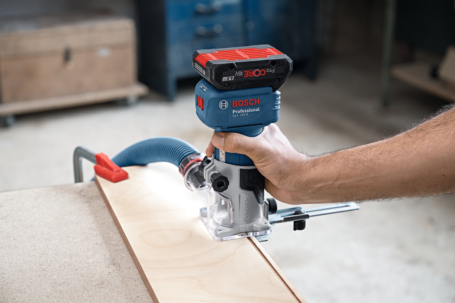 Bosch Professional Akku-Fräse »GLF 18V-8« mit L-BOXX 136, ohne Akku und Ladegerät