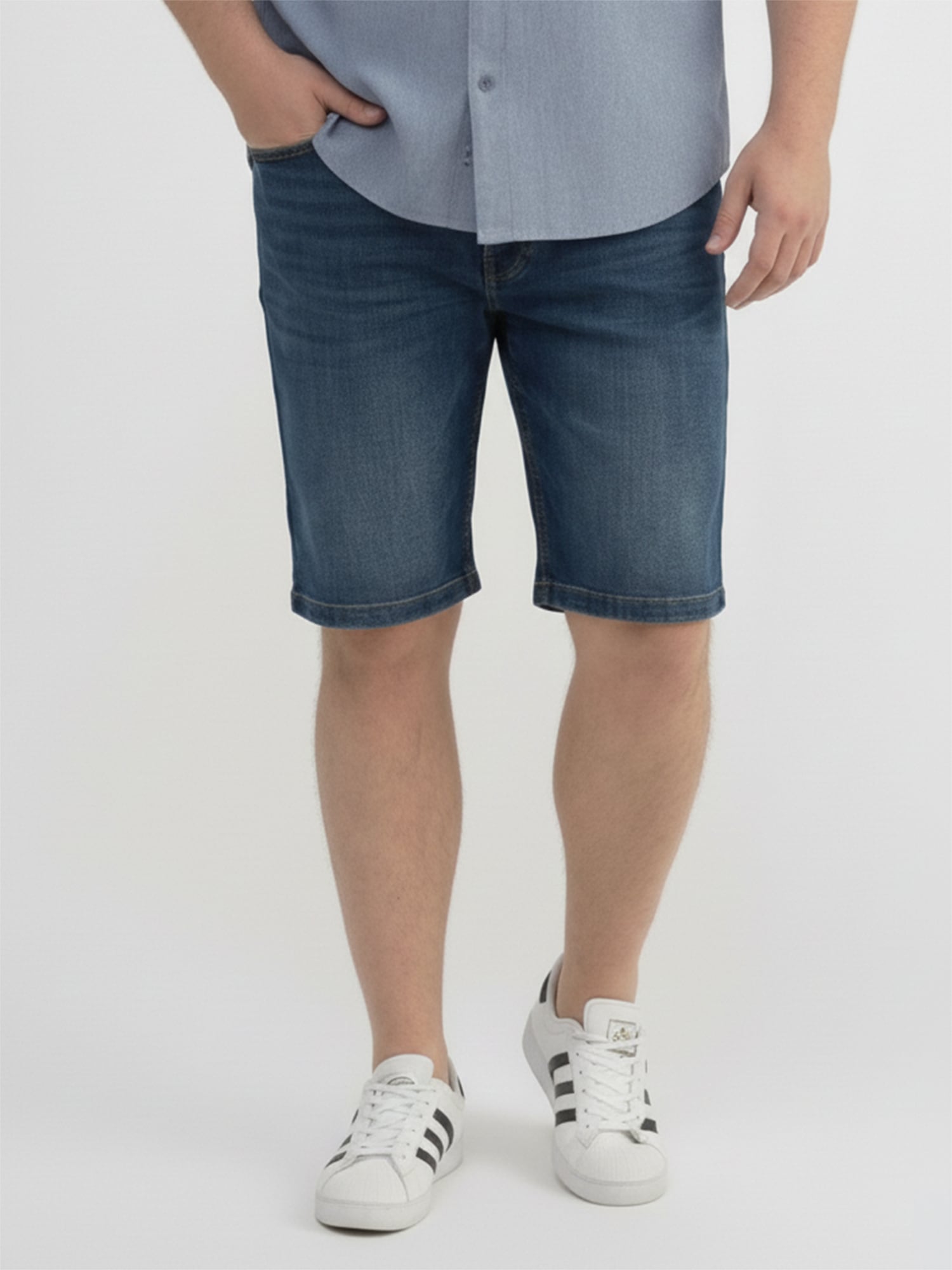 LERROS Bermudas "Denim Bermuda aus flexiblem Baumwollmix, große Größen"