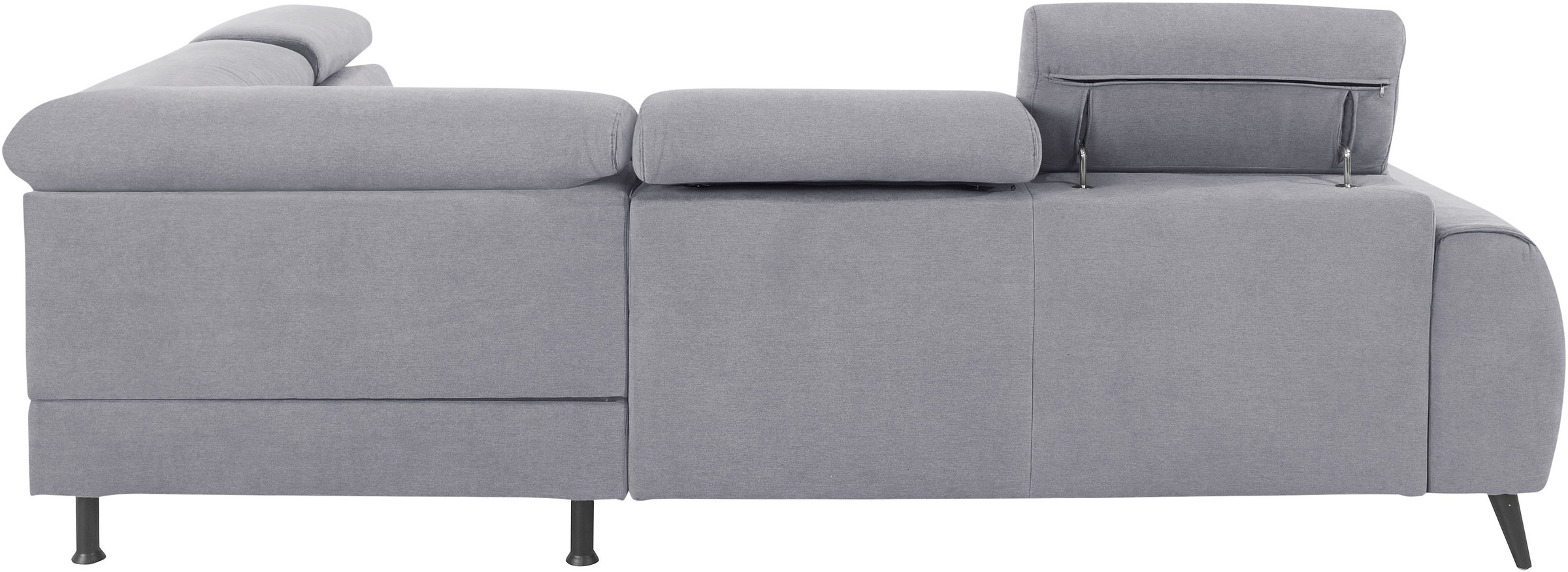 COTTA Ecksofa »Mia L-Form mit 3 Zierkissen«, wahlweise mit Bettfunktion, Bettkasten, Beleuchtung & Wireless-Charger