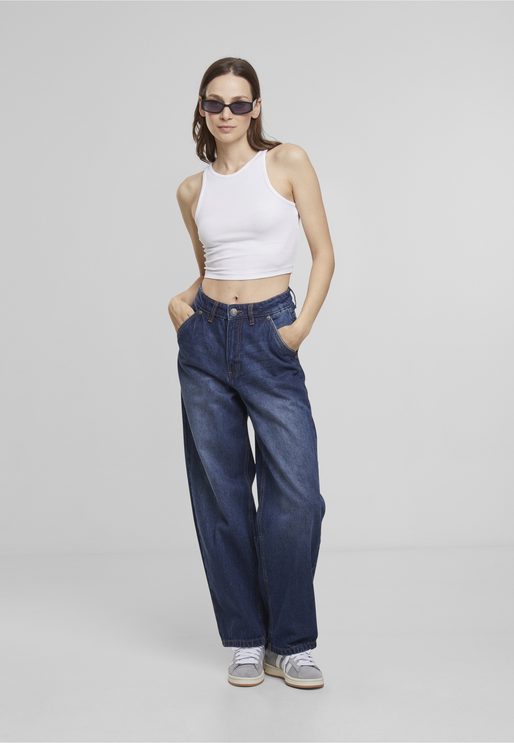 URBAN CLASSICS Bequeme Jeans »Urban Classics Ladies Tapered Baggy Jeans«