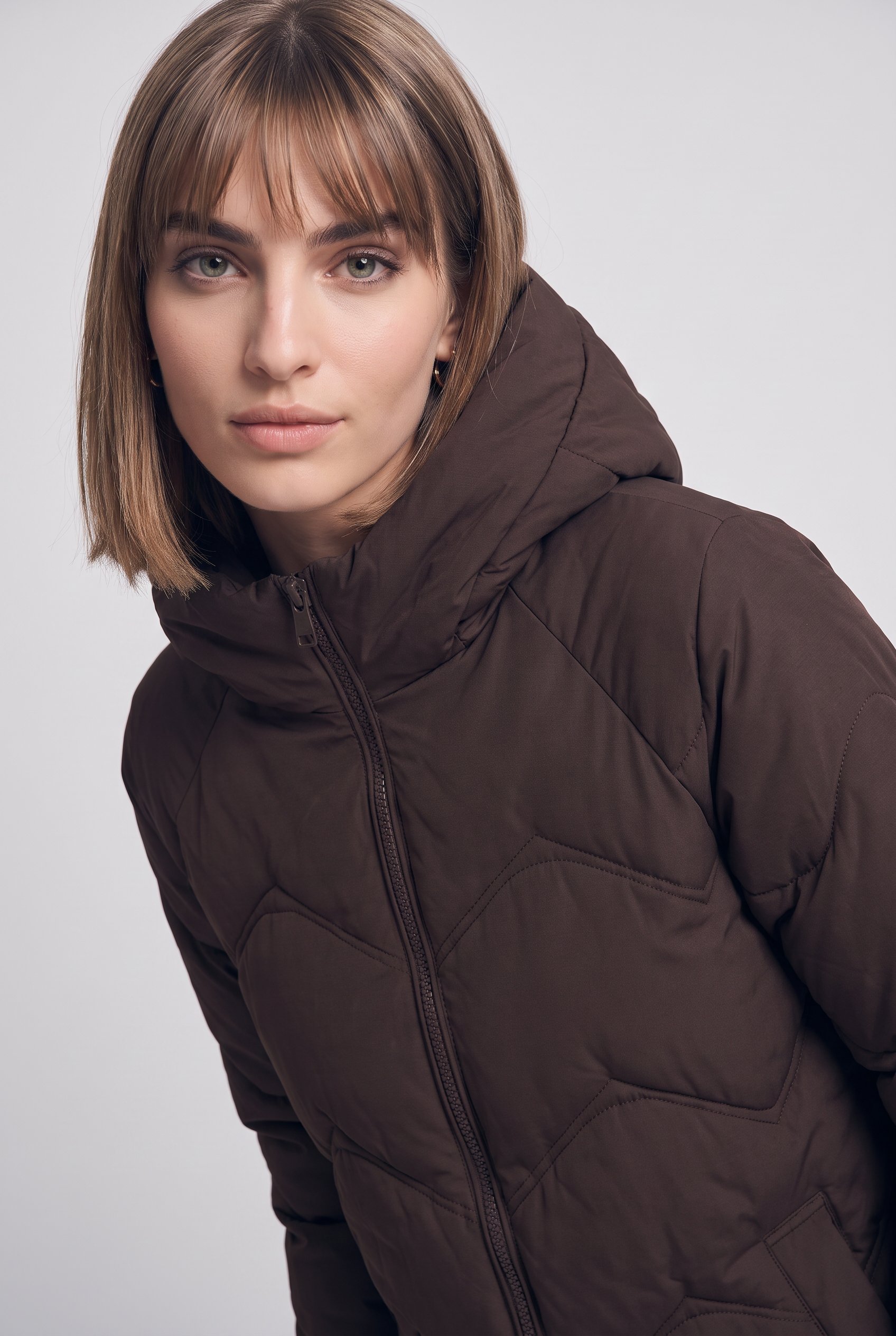 JDY Steppjacke "JDYPOWER LONG HOOD PUFFER OTW HAB" mit Kapuze Kunstfaser