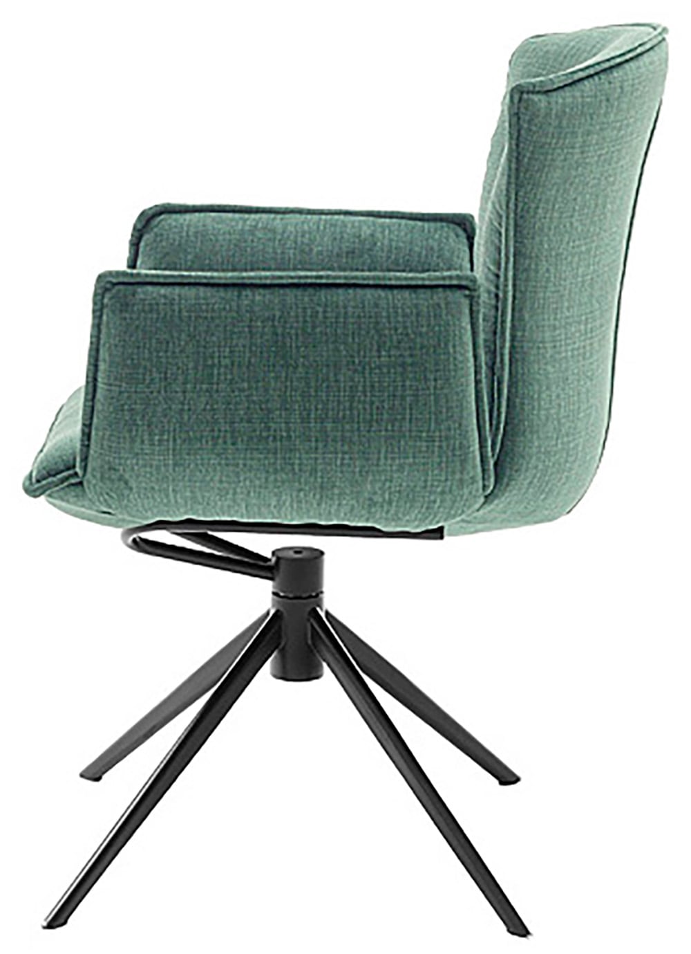 MCA furniture 4-Fußstuhl »NALON Esszimmerstuhl (2er Set) - Stuhl«, (Set), 2 St., Veloursstoff, 360° drehbar, Schwingfunktion, Metall, Veloursoptik, belastbar 120 kg