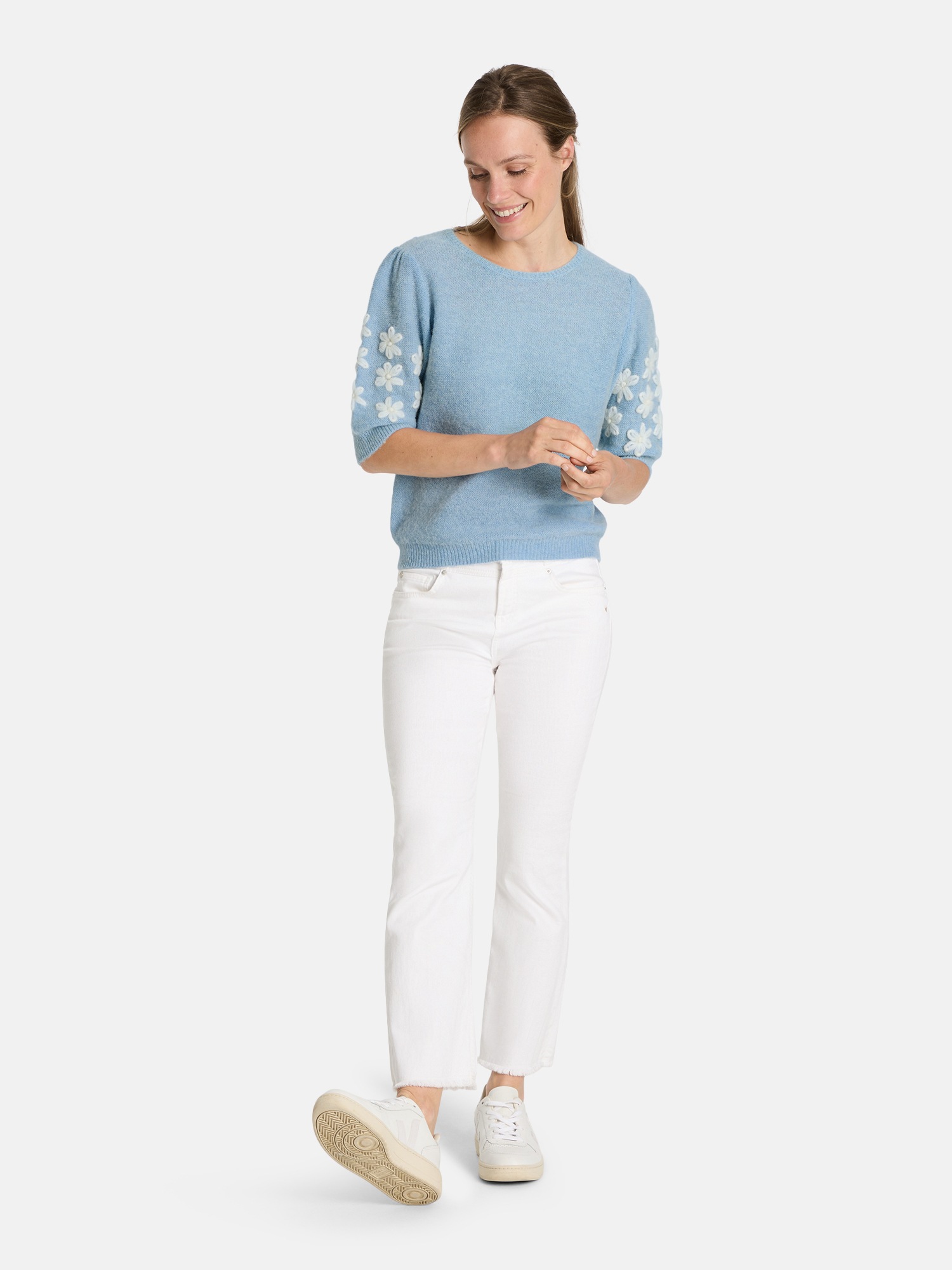 Thumbnail - Lieblingsstück Kurzarmpullover "ZerdaliL" mit Alpakawolle und Wolle