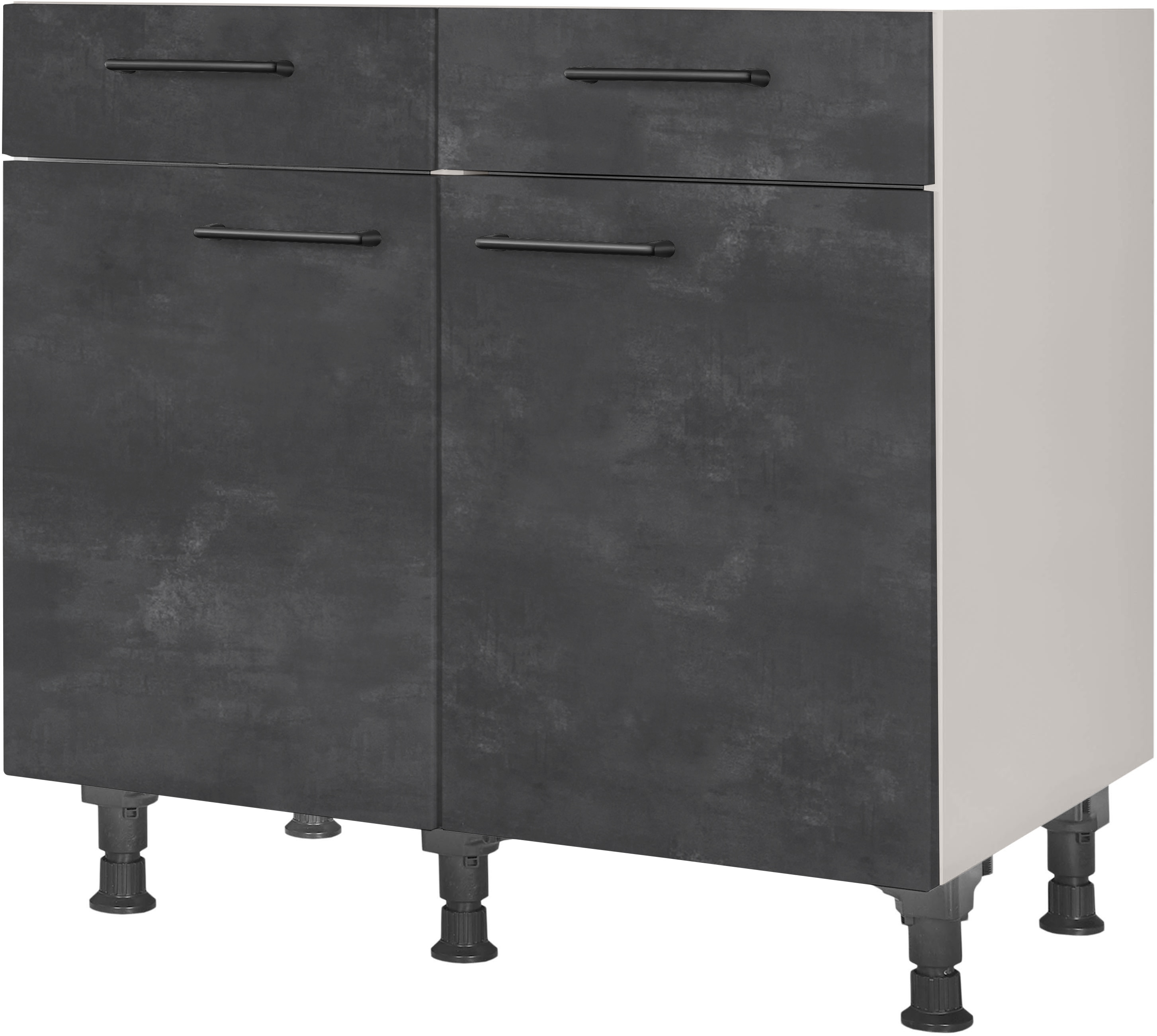 nobilia Unterschrank ""MIAMI", vormontiert, Breite 90 cm, Soft-Close-Funktion" bei den Schubkästen, inkl. höhenverstellbare Sockelfüße