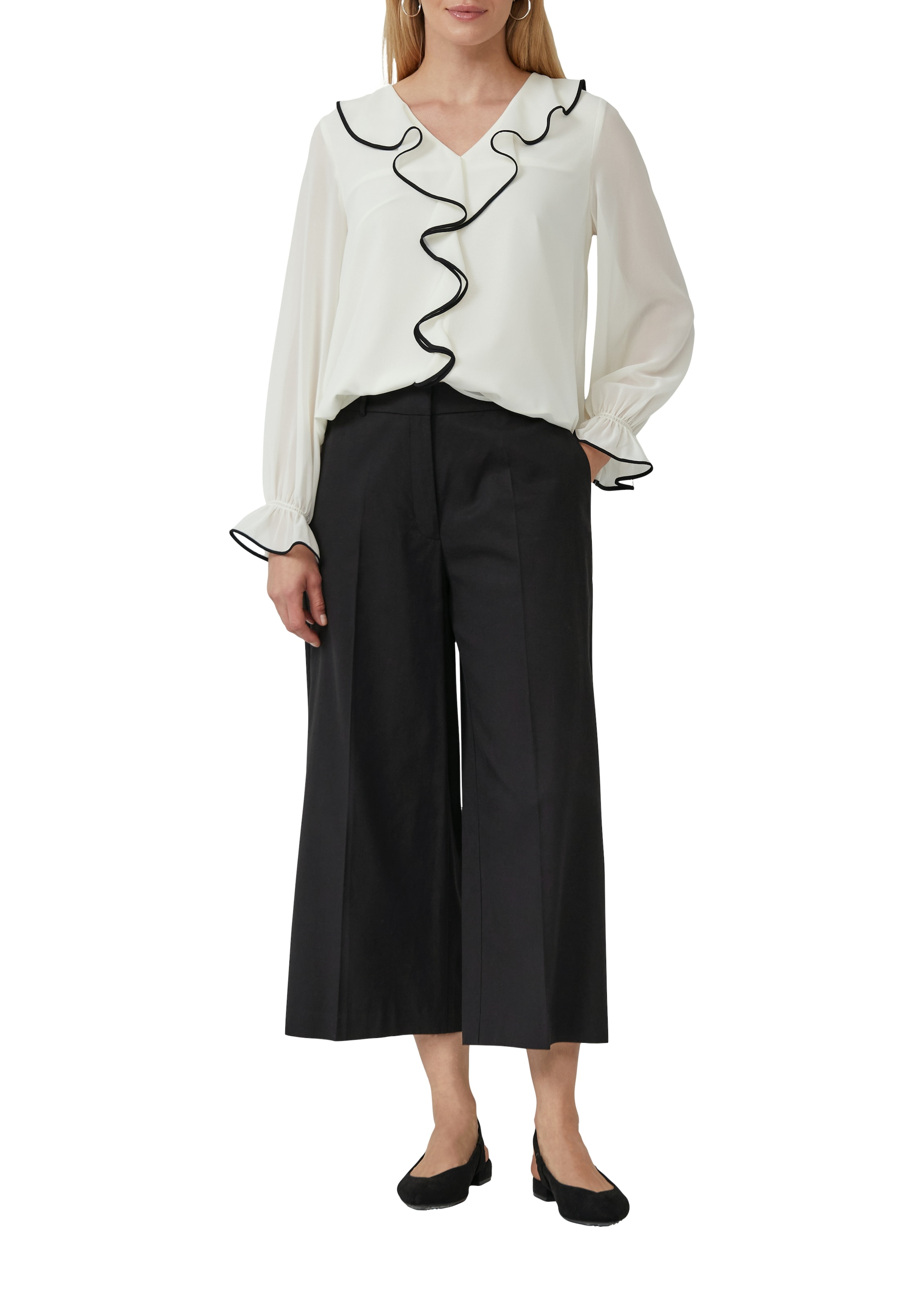 s.Oliver BLACK LABEL Langarmbluse, mit Volants