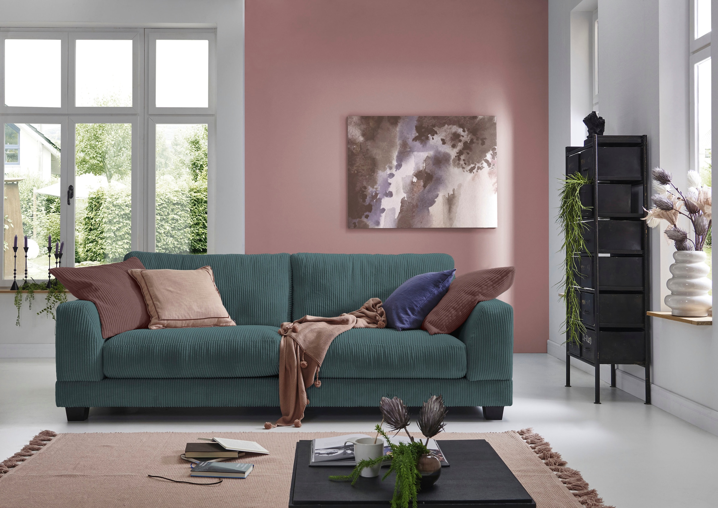 Home affaire 3-Sitzer »Parennes«, mit attraktivem Cord-Stoff, mit Kaltschaum