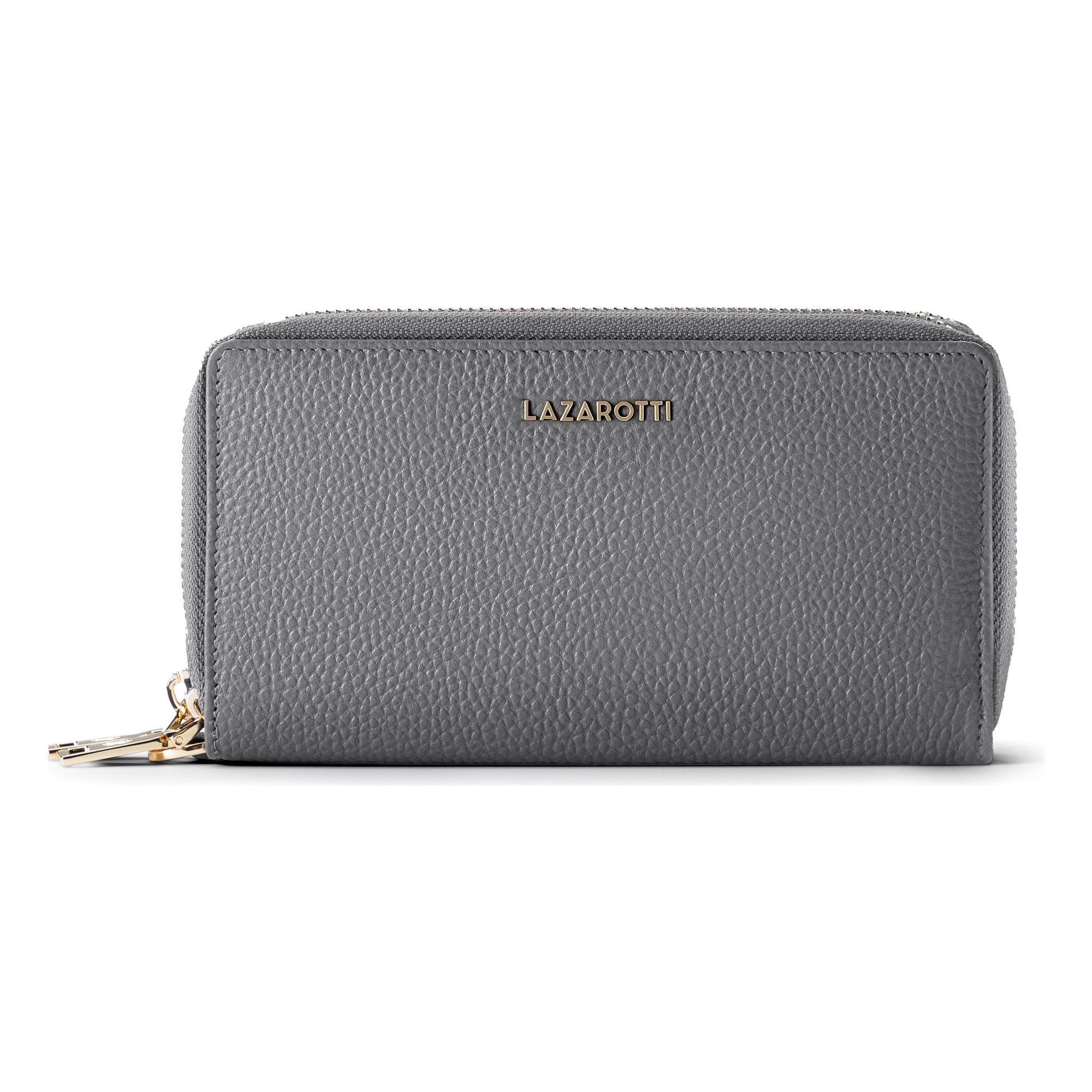 Lazarotti Geldbörse "Bologna Leather XL Double Zip-Around Geldbörse RFID Leder 20 cm"