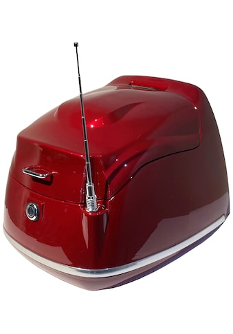 Topcase »Retro Firenze«, Motorroller Zubehör, verschließbar, rote Chromoptik