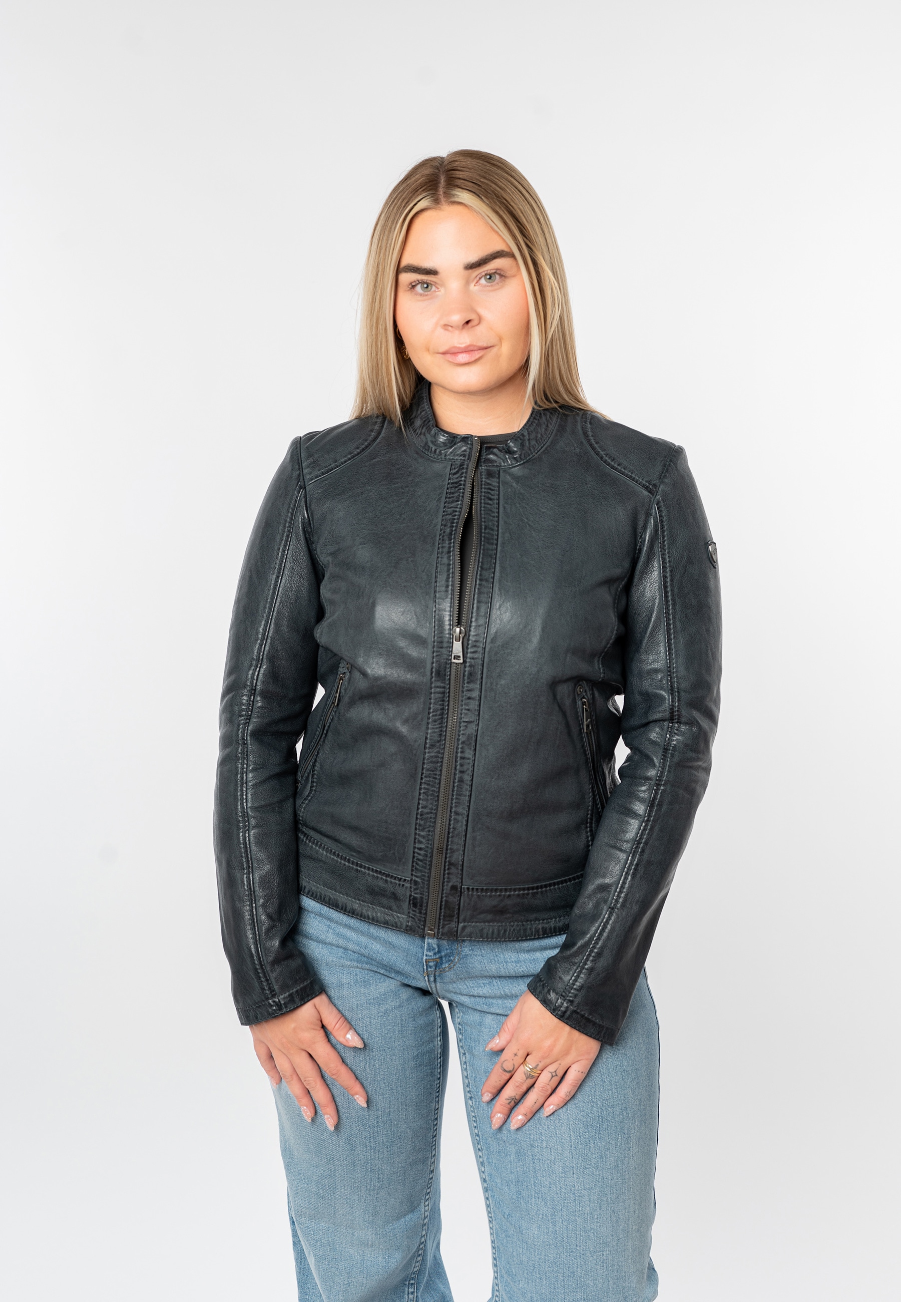 Mauritius Lederjacke "MWYouvie" mit Stehkragen günstig online kaufen