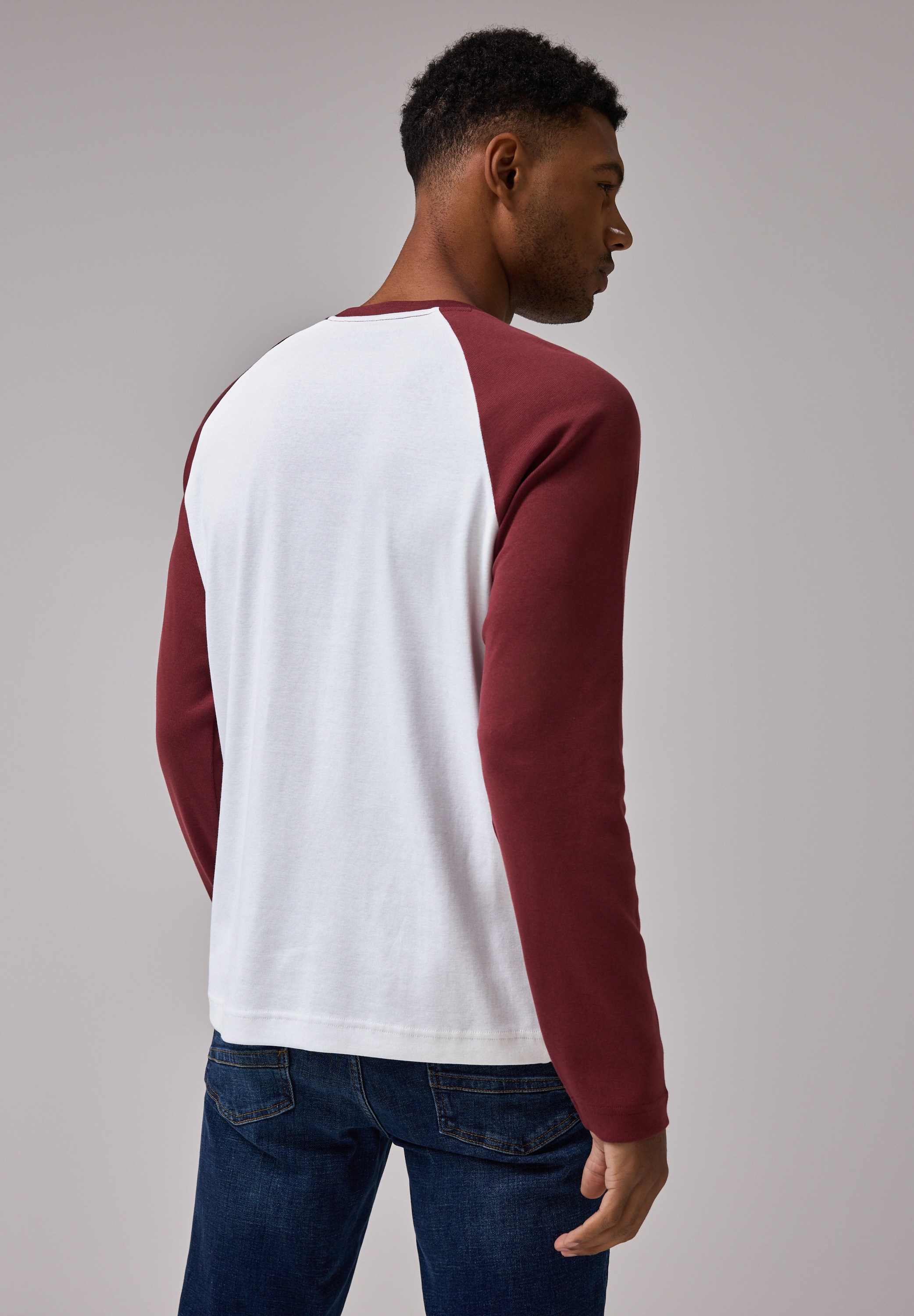 STREET ONE MEN Langarmshirt, aus reiner Baumwolle günstig online kaufen