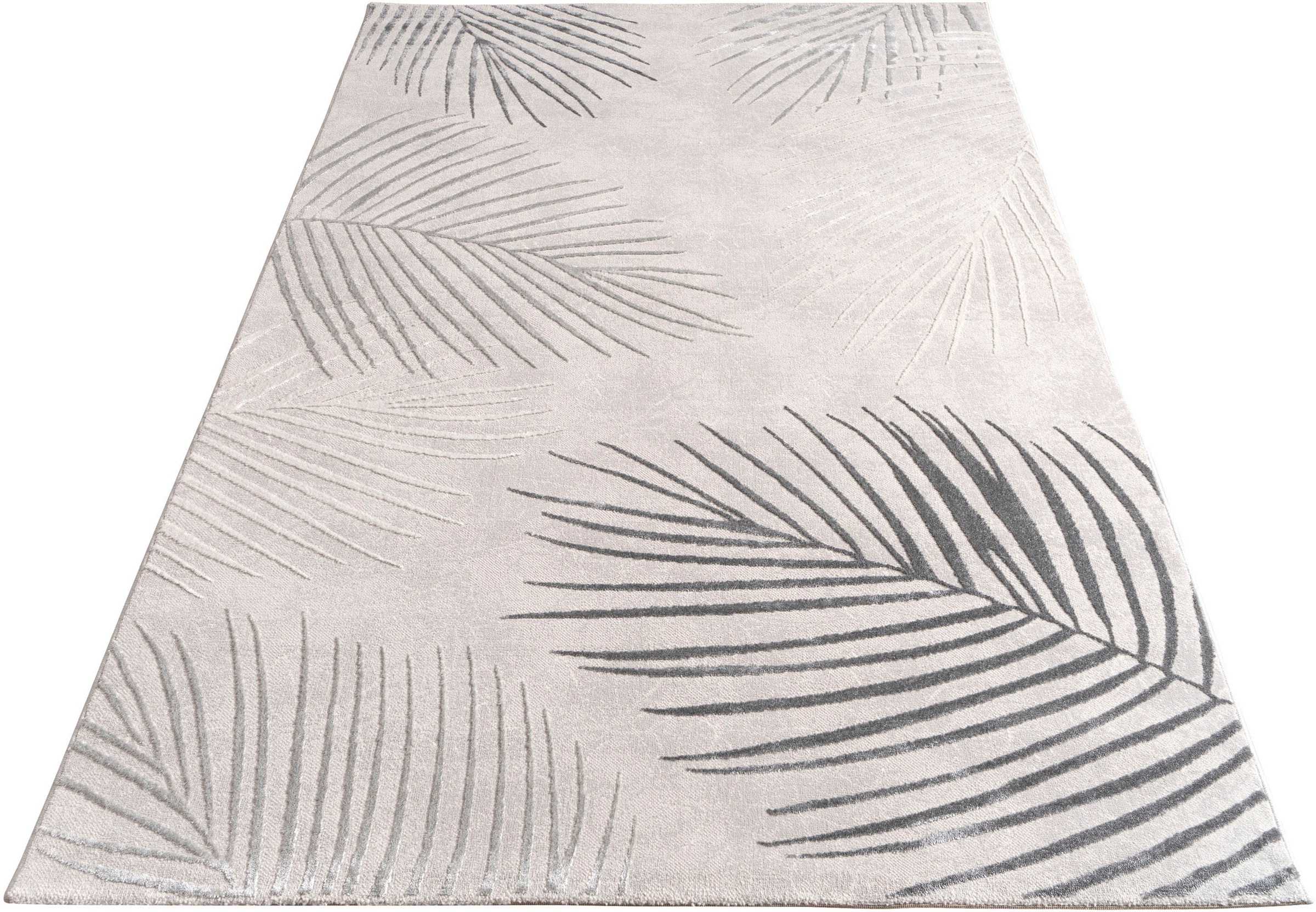 Paco Home Teppich "Tuana 218" rechteckig 15 mm Höhe Kurzflor, modernes Blät günstig online kaufen
