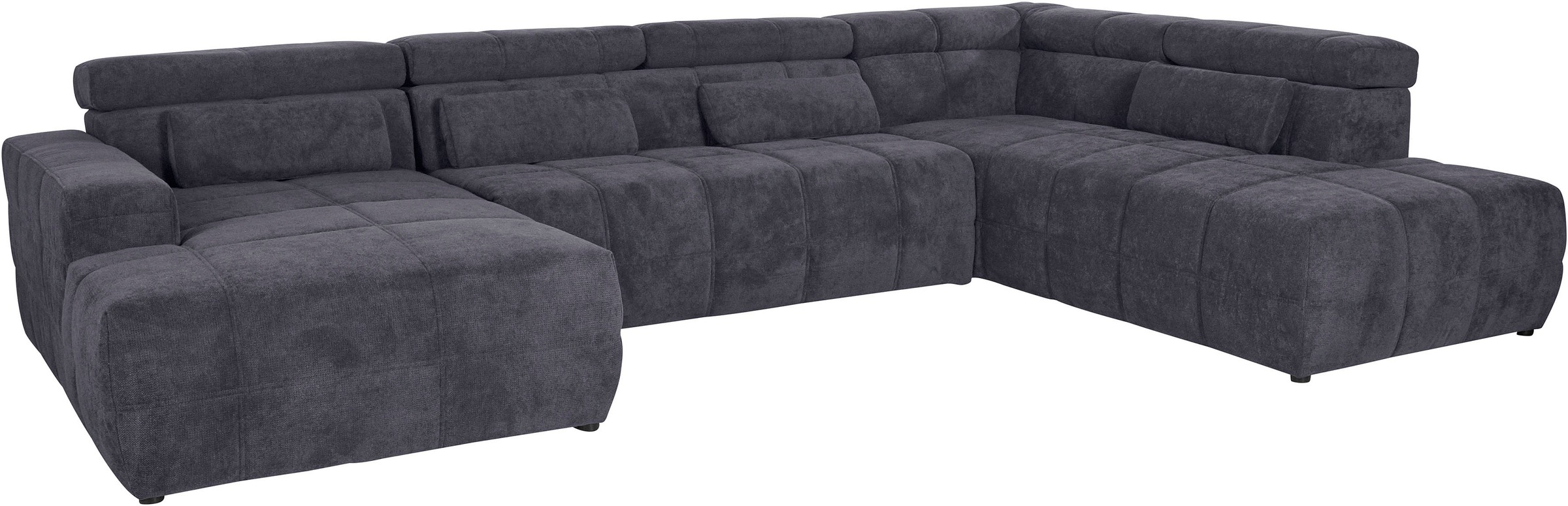 DOMO COLLECTION Brandon L-Shape Sofa Dark Blue 3