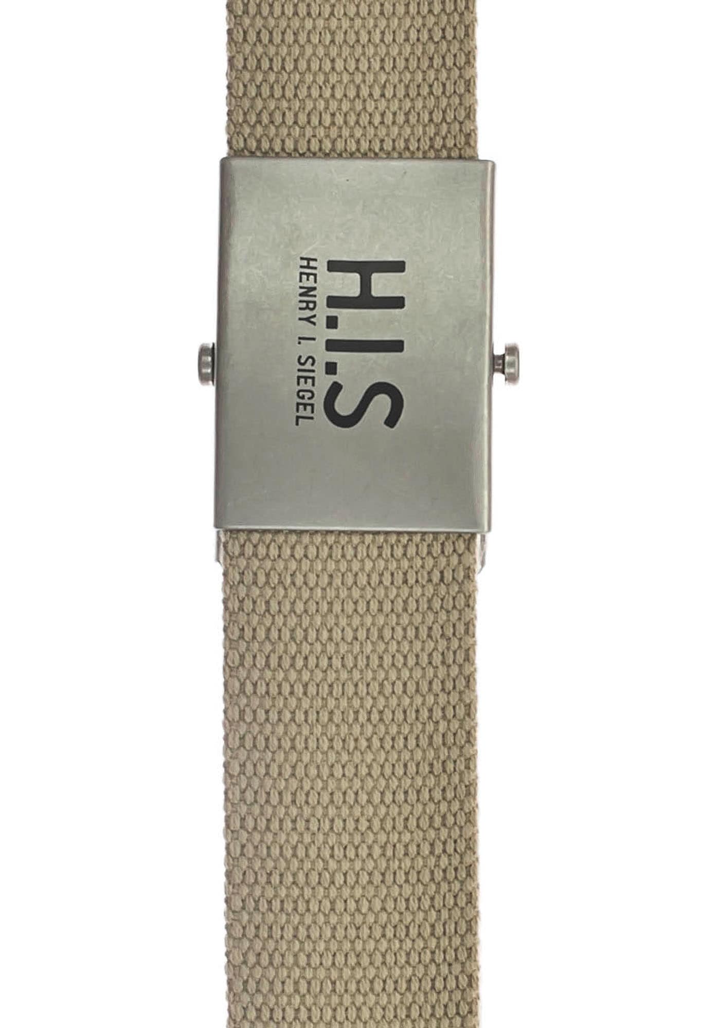 H.I.S Stoffgürtel, Bandgürtel mit H.I.S Logo auf der Koppelschließe