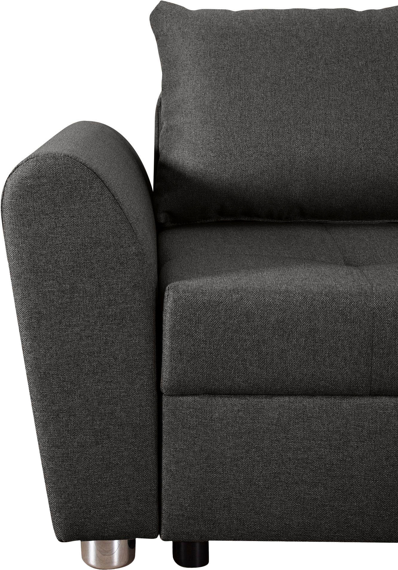 COLLECTION AB Ecksofa, Ecksofa,Bettfunktion,Bettkasten,Bonnelfederkern, Rückenkissen