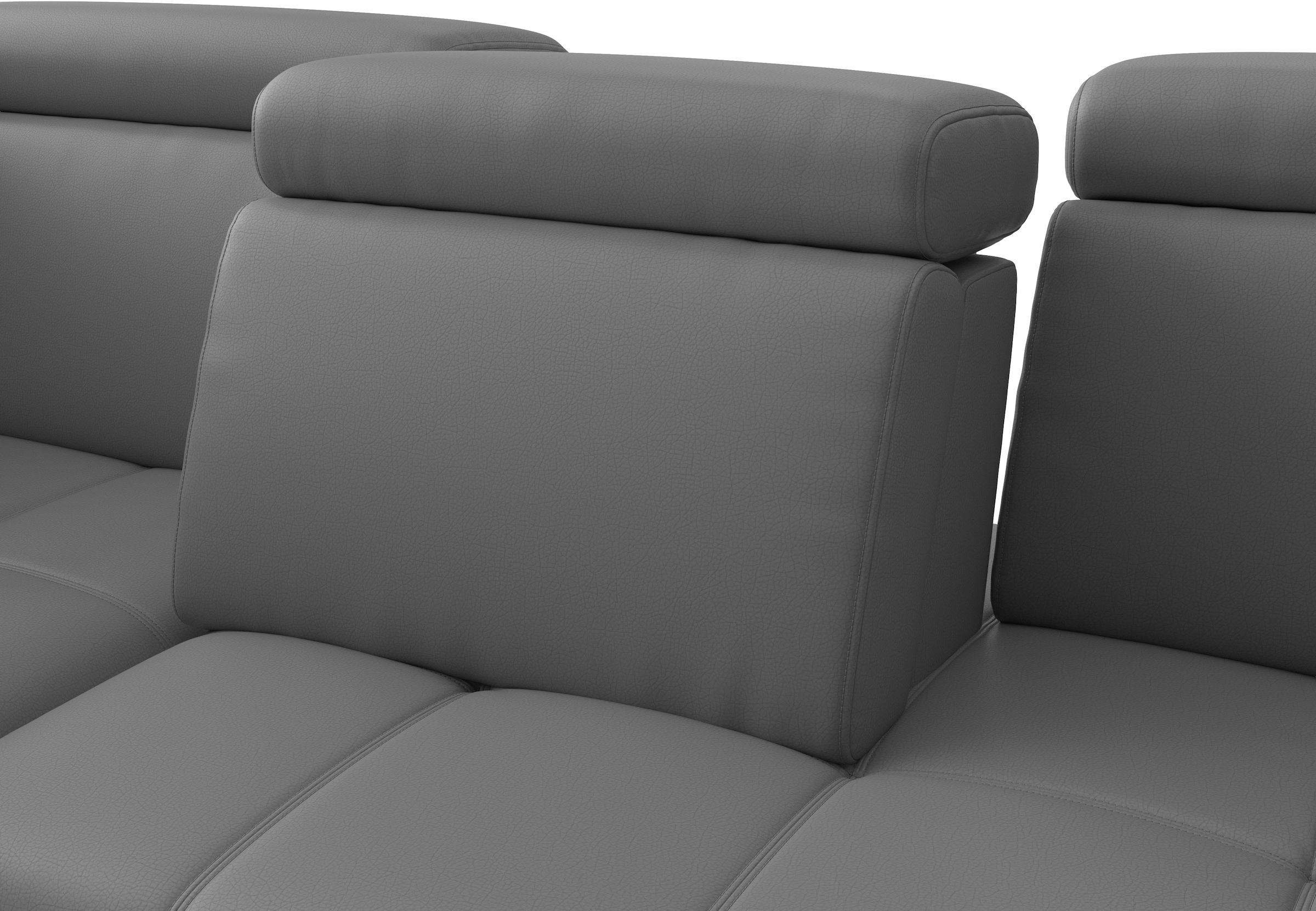 sit&more Ecksofa »Vanity L-Form, B: 254 cm, Leder« Inkl.Sitz-,Kopf-und Armteilverstellung