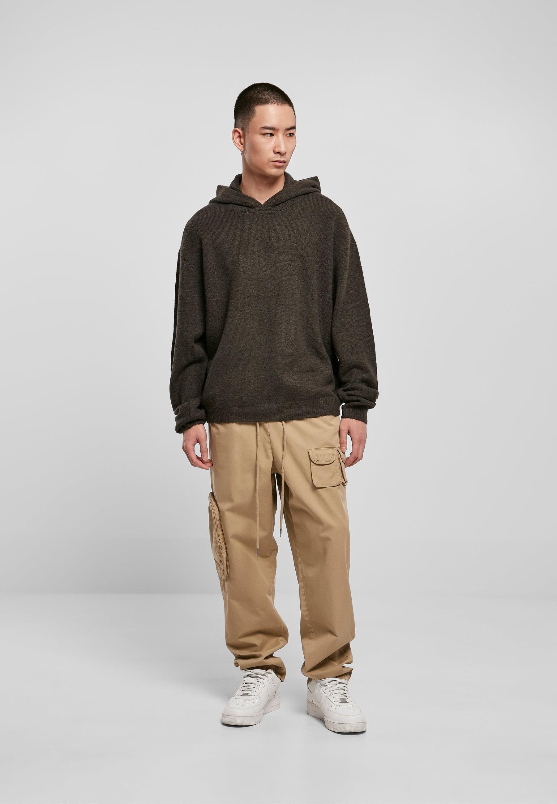 URBAN CLASSICS Rundhalspullover »Urban Classics Herren Oversized Chunky Hoody Sweater«, (1 tlg.)