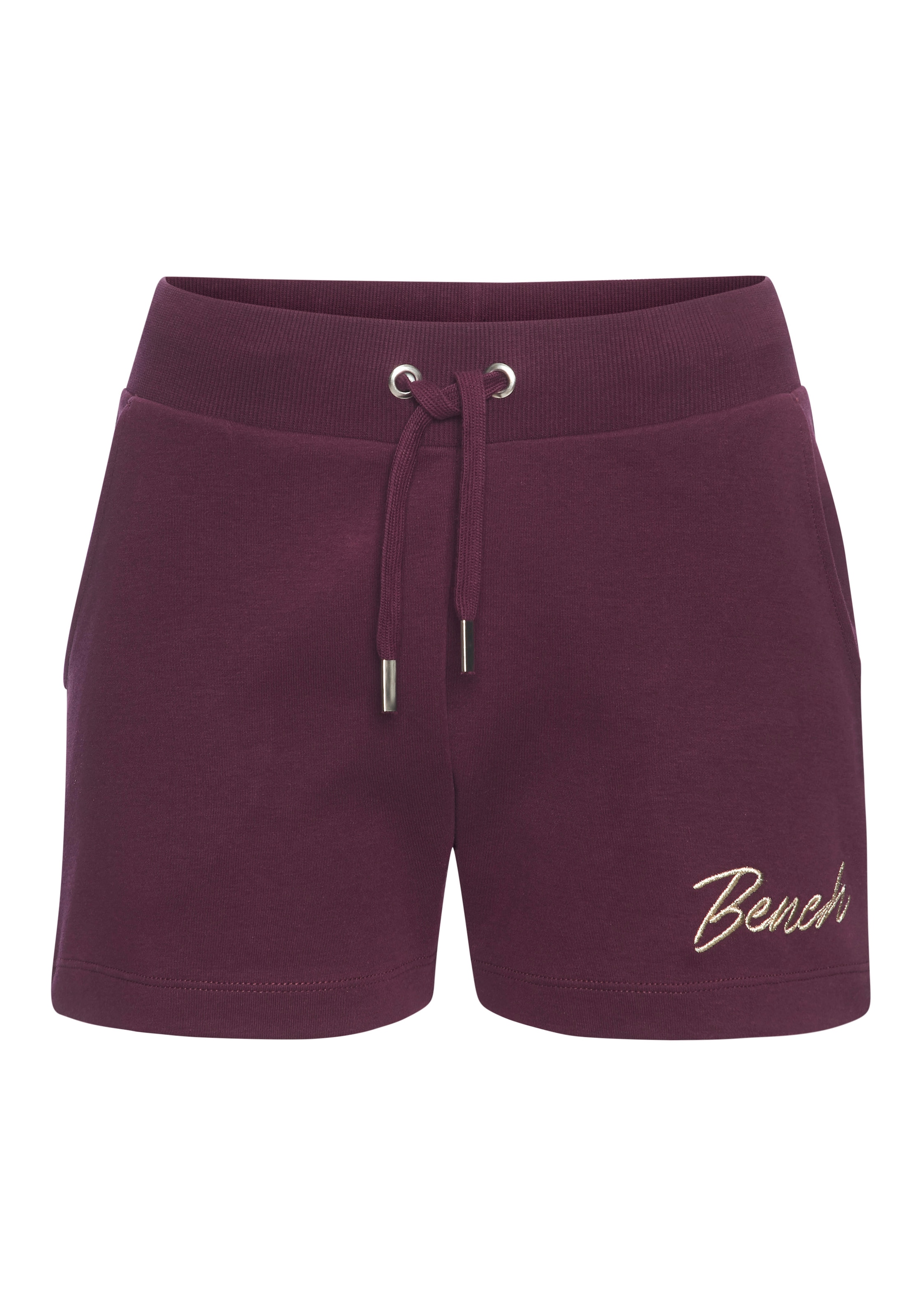 Bench. Loungewear Relaxshorts mit kleiner glänzenden Logostickerei, Loungea günstig online kaufen