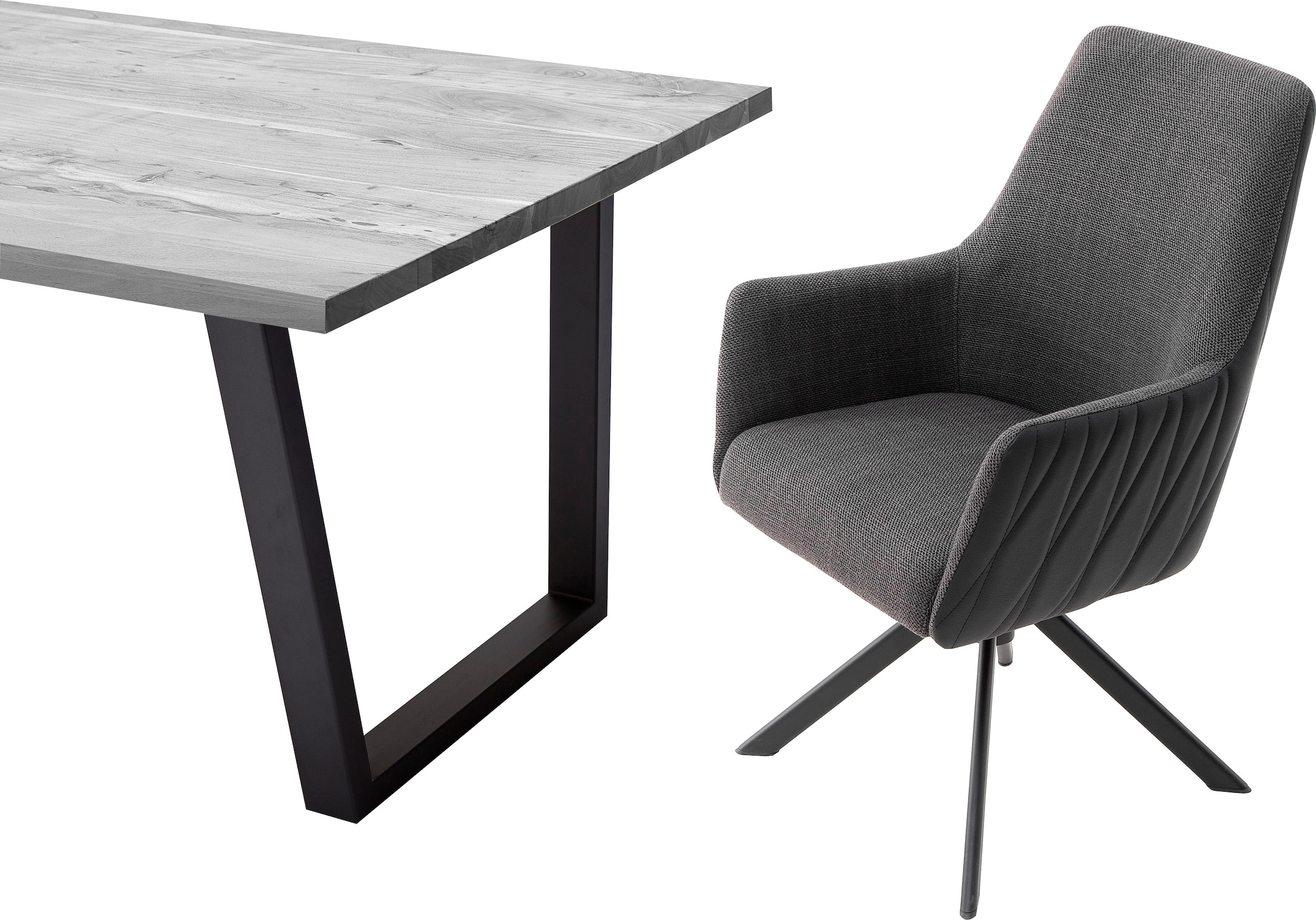 MCA furniture 4-Fußstuhl »Reynosa«, (Set), 2 St., Esszimmerstuhl 360°drehbar mit Nivellierung, Belastbar bis 120 kg