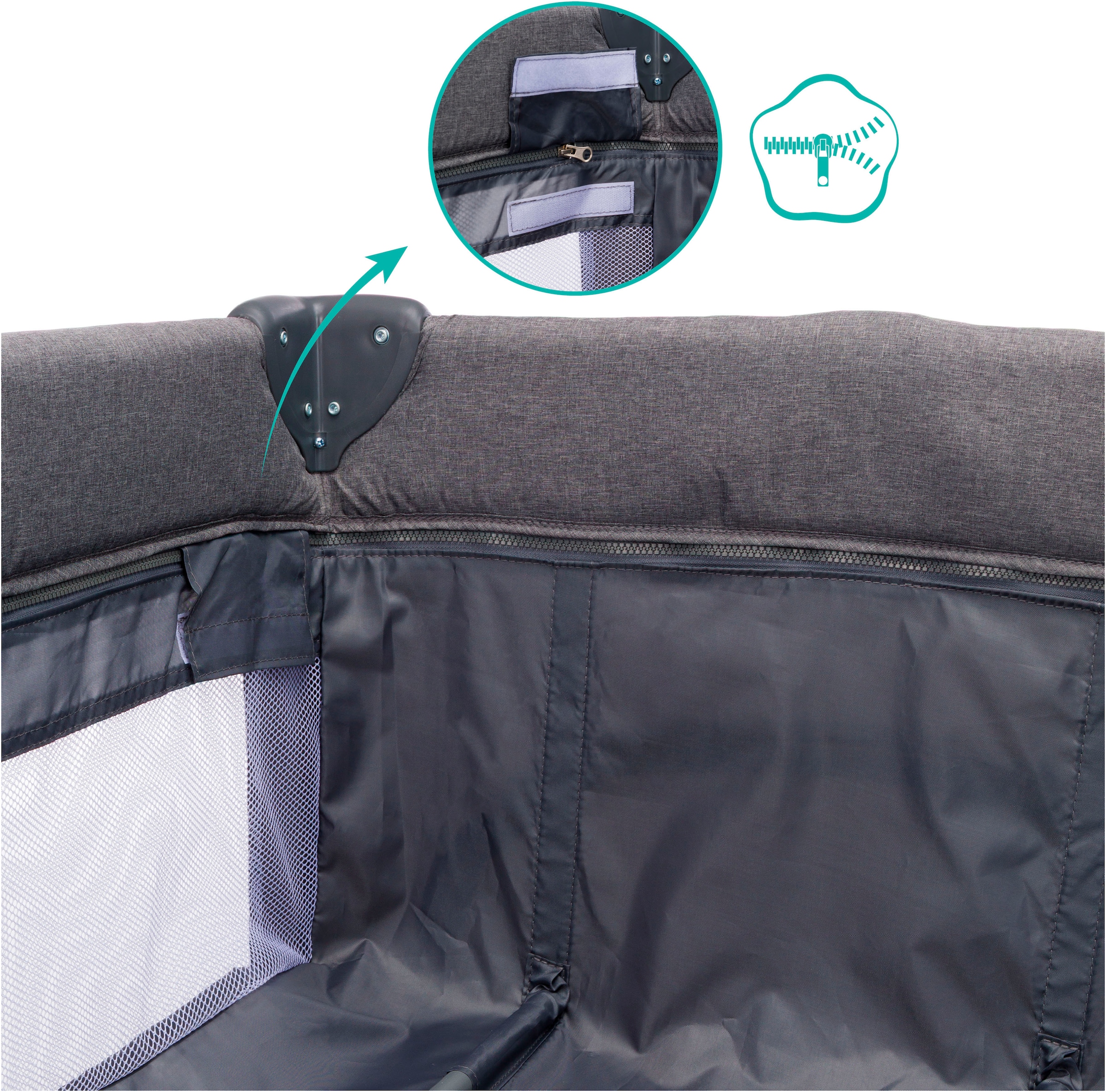 Fillikid Baby-Reisebett »Milano«, inklusive Transporttasche und Neugeboreneneinhang