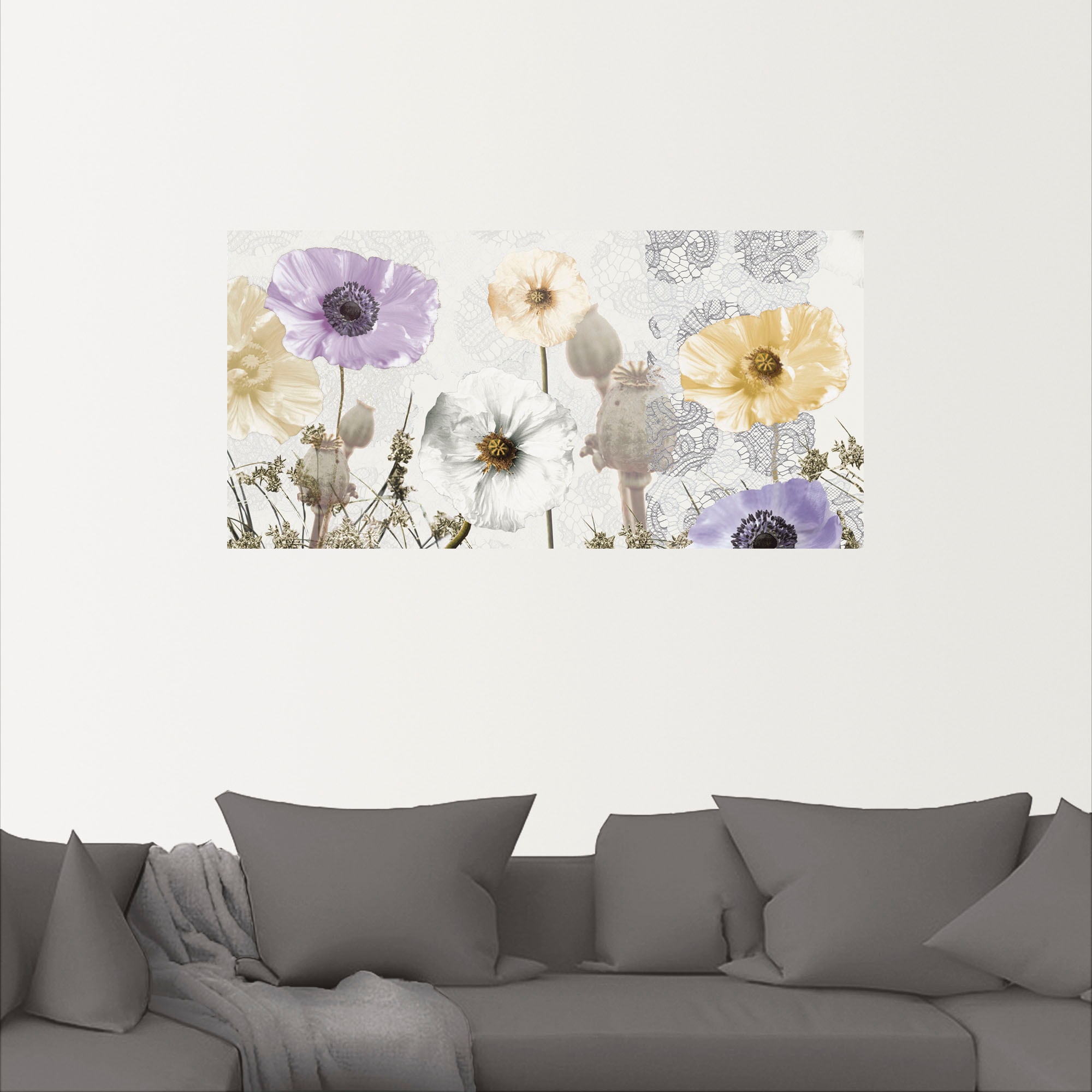 Artland Wandbild »Glänzende Mohnblumen«, Blumen, (1 St.), als Alubild, Outdoorbild, Leinwandbild, Wandaufkleber, versch. Größen
