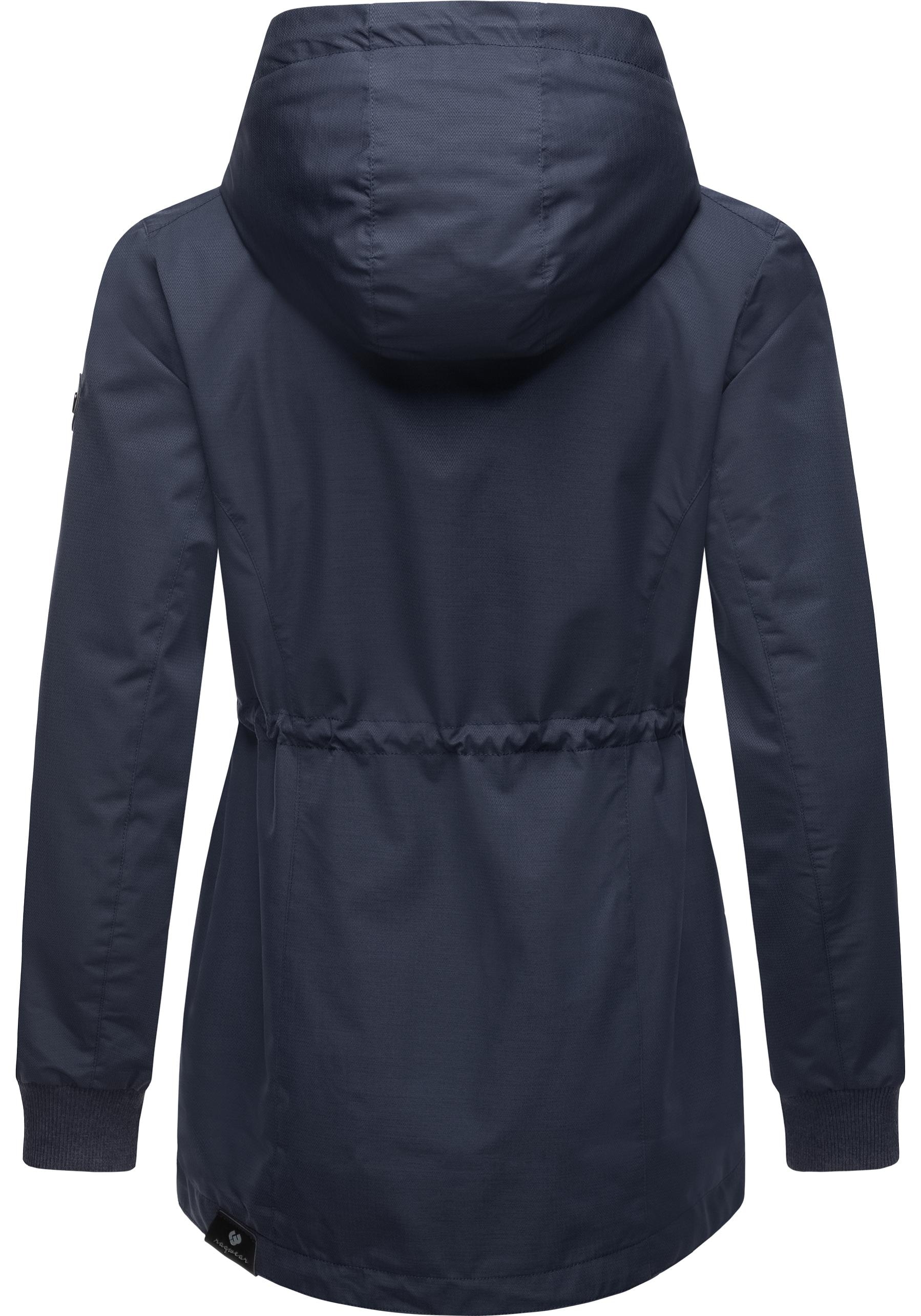 Ragwear Outdoorjacke »Dowey Tech«, mit Kapuze, stylische wasserdichte Übergangsjacke mit großer Kapuze