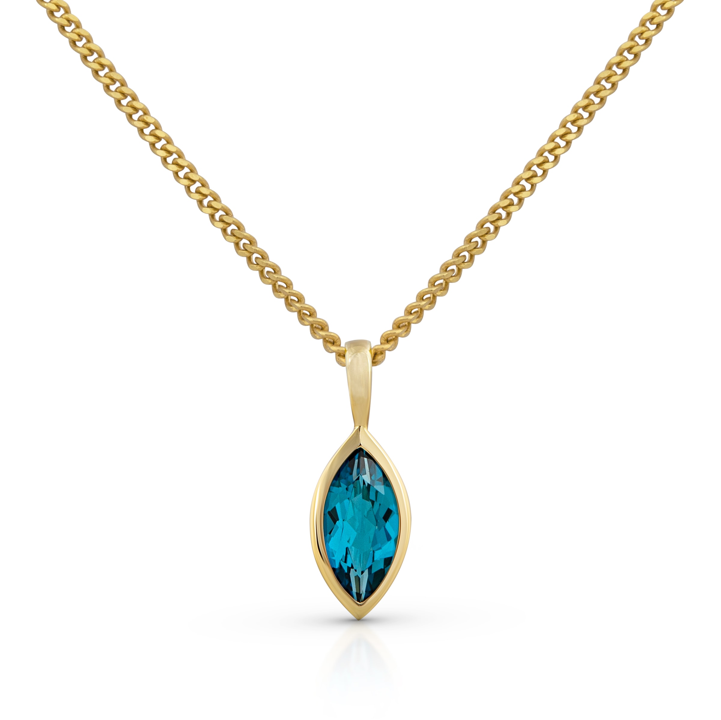 Kette bestellen gelb BAUR mit | Gold blau« Topas Anhänger »585 Orolino