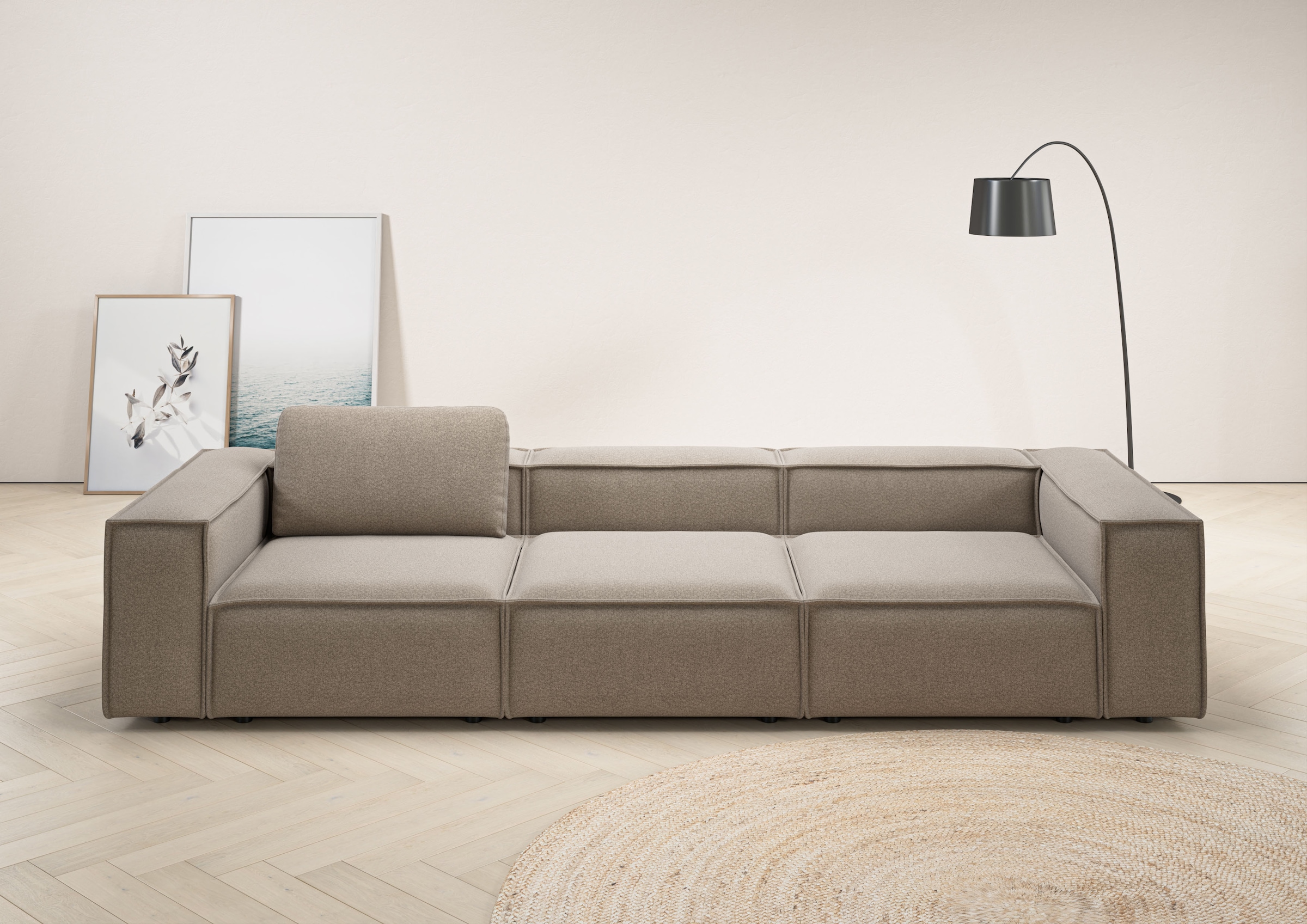 Home affaire 3,5-Sitzer "Watertown, modernes Big-Sofa XXL, 336 cm Breite, a günstig online kaufen