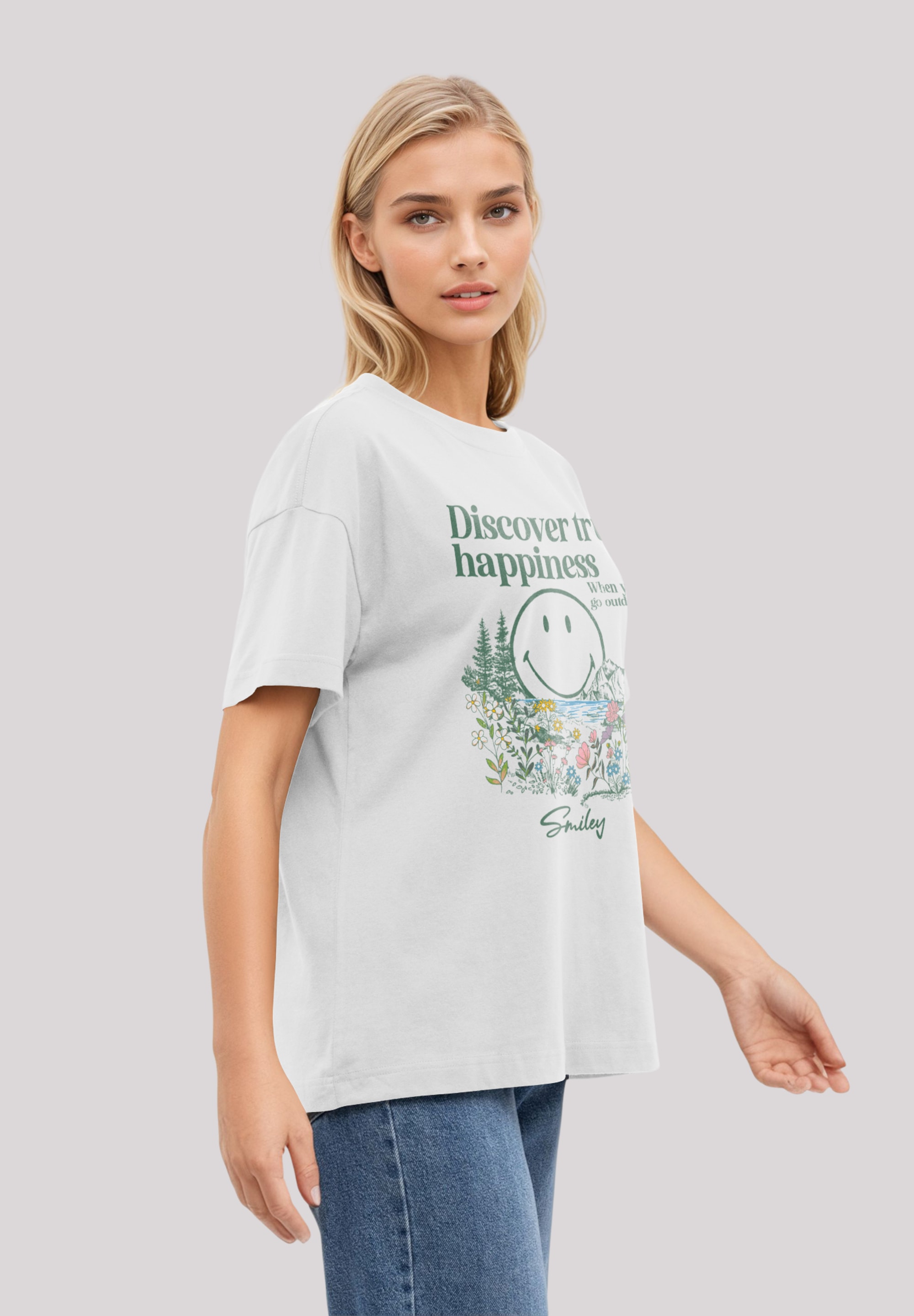 F4NT4STIC T-Shirt »Smiley Originals Discover True Happiness«, Premium Qualität