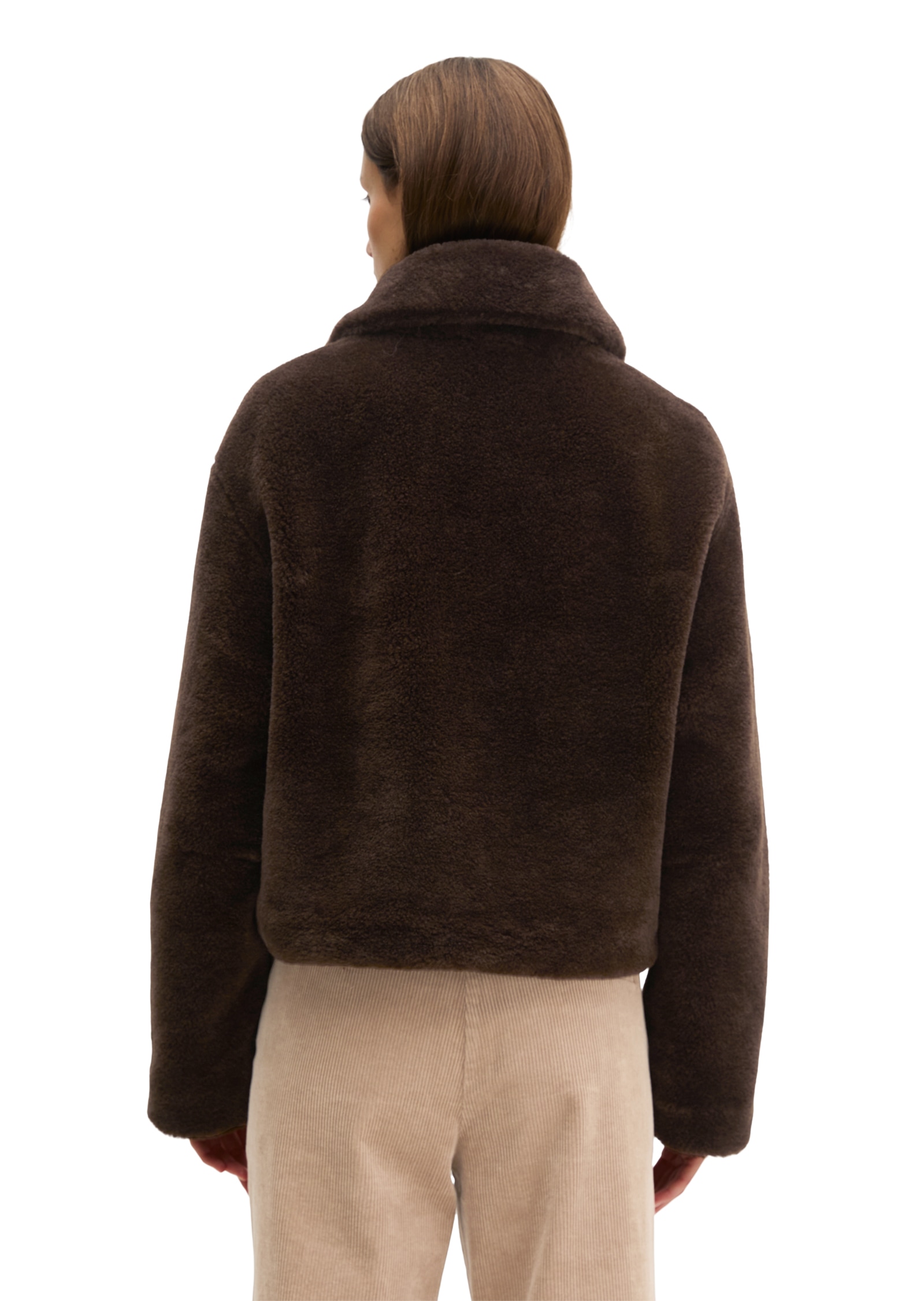 Marc O'Polo Plüschjacke Teddyplüsch regular aus recyceltem Polyester
