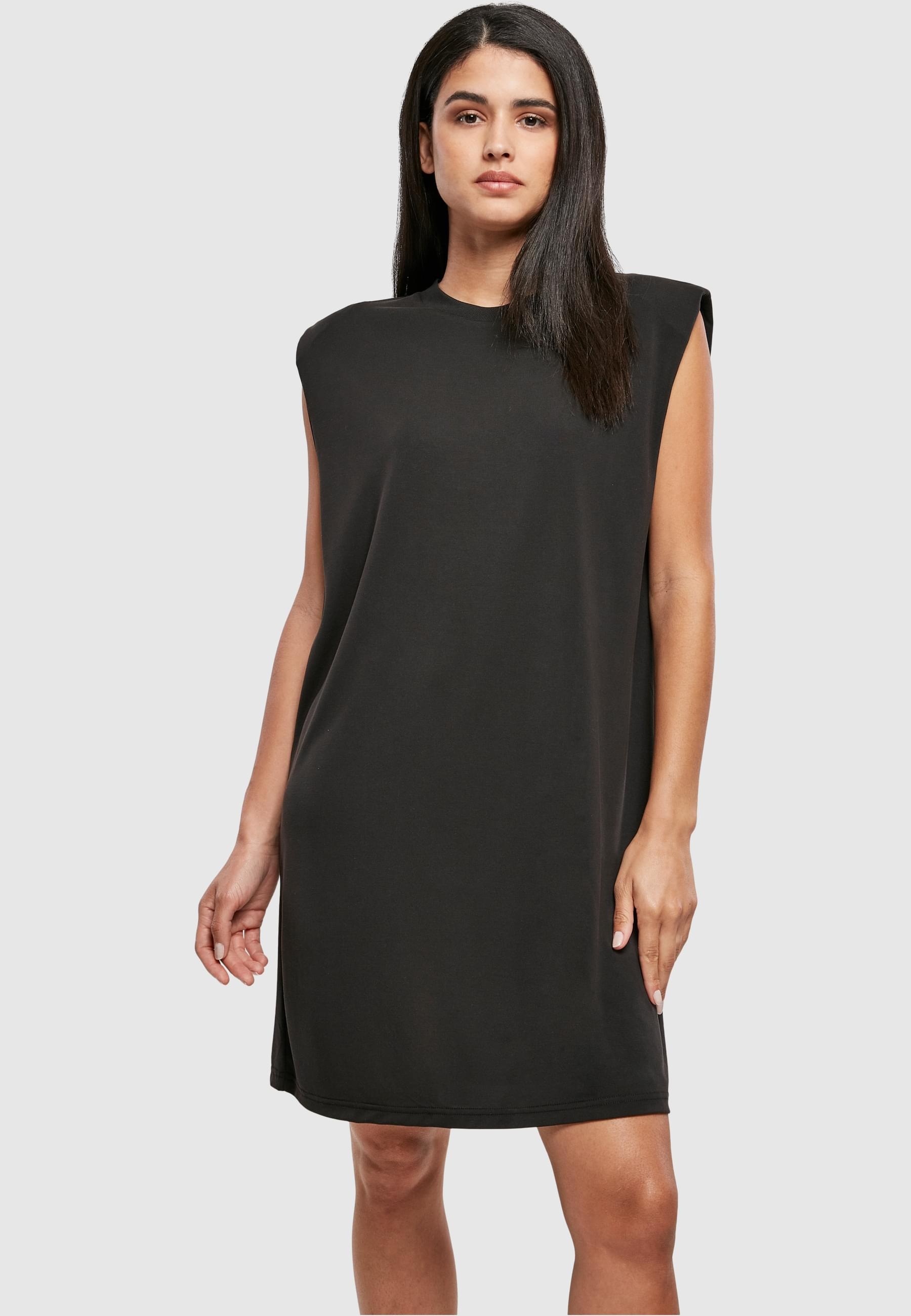 URBAN CLASSICS Shirtkleid »Urban Classics Damen Ladies Modal Padded Shoulder Tank Dress«, (1 tlg.)