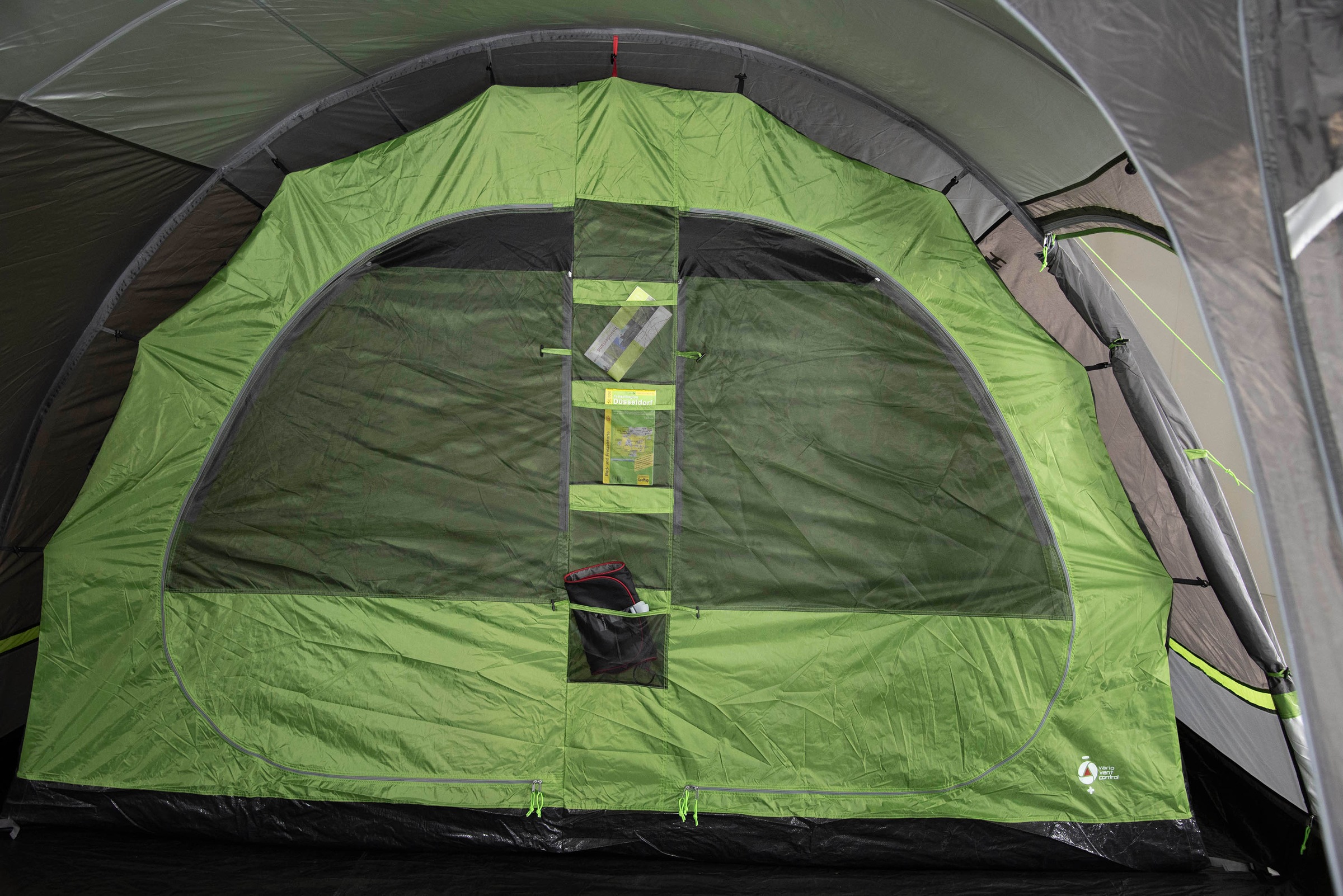Tunnelzelt HIGH PEAK "Bozen 6.0", grün (hellgrau, dunkelgrau, grün), Zelte, B/H/L: 380cm x 210cm x 525cm, B:380cm H:210cm L:525cm 3