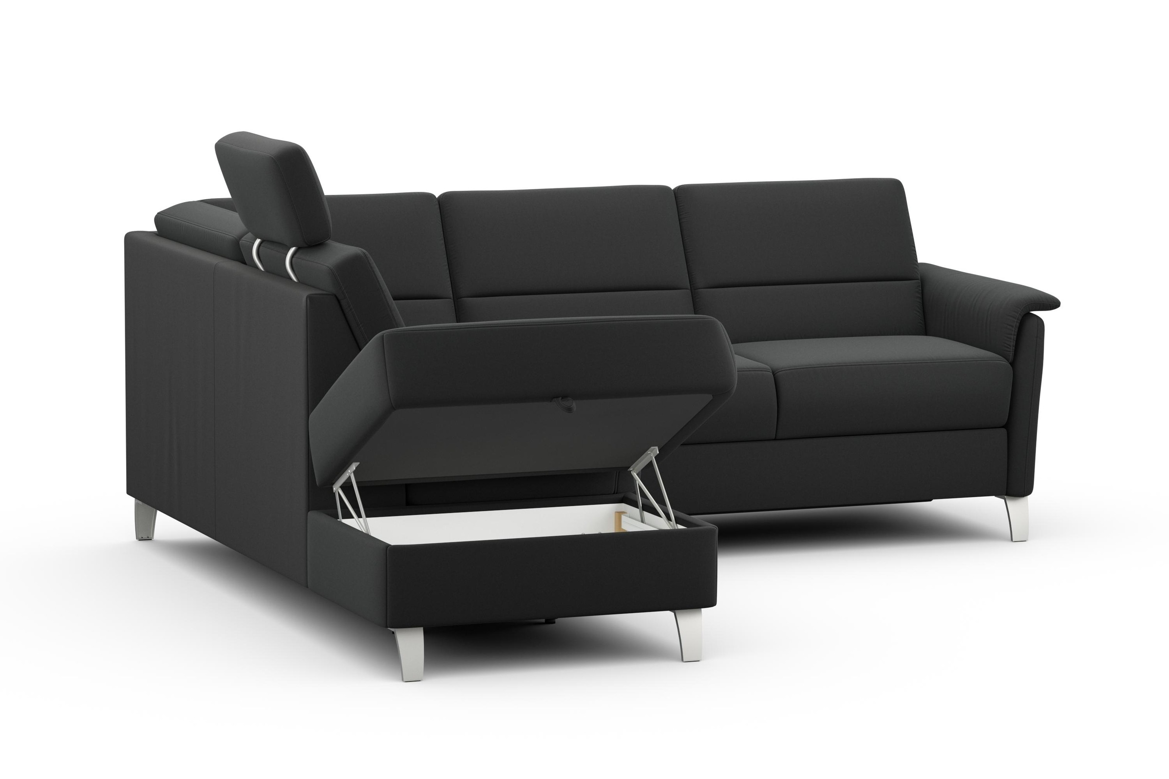 sit&more Ecksofa »Palmera L-Form«, Federkern, wahlweise mit Bettfunktion und mit/ohne Stauraum