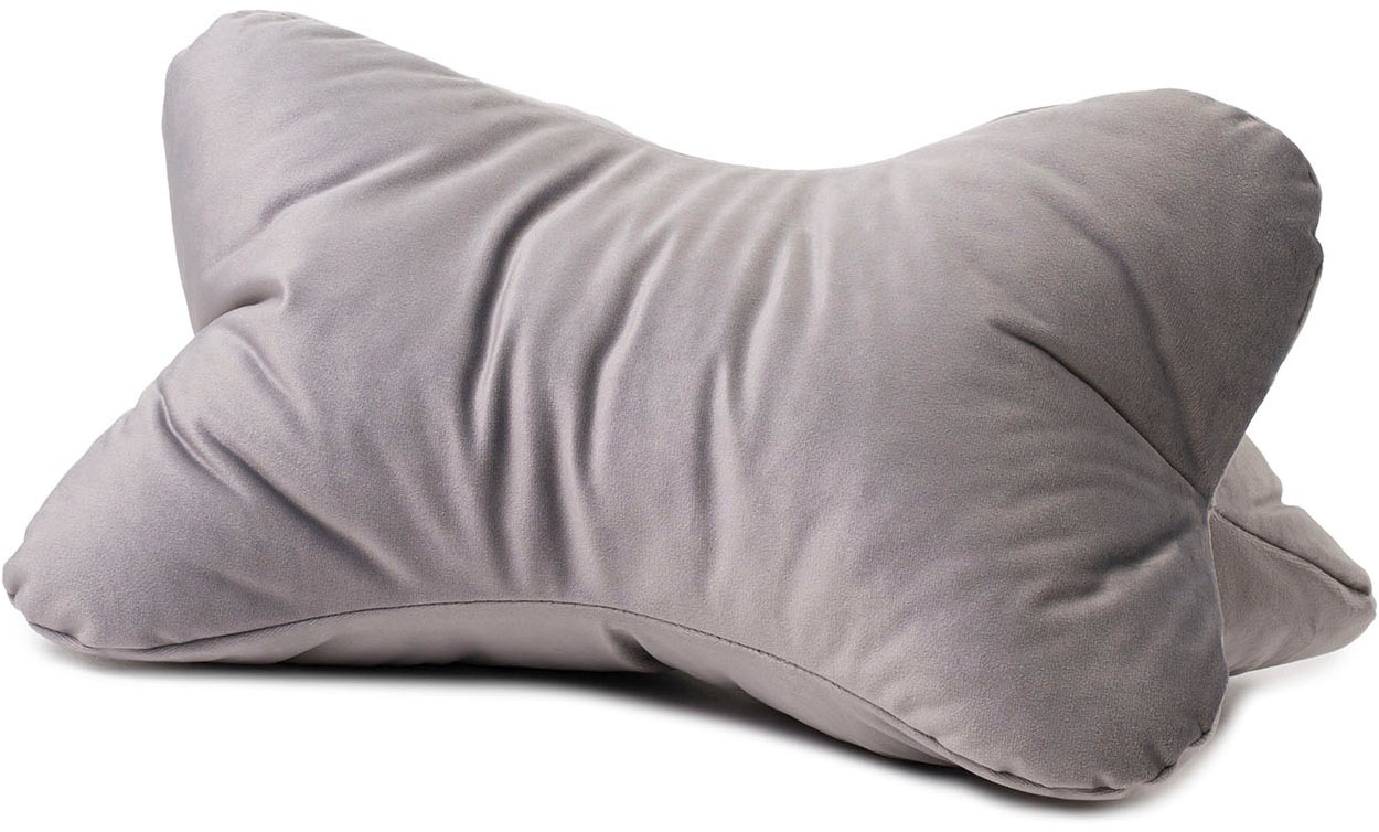 Nackenkissen GÖZZE, B:40cm H:19cm L:25cmsilberfarben, Polyester, Funktionskissen, "Lesekissen California"