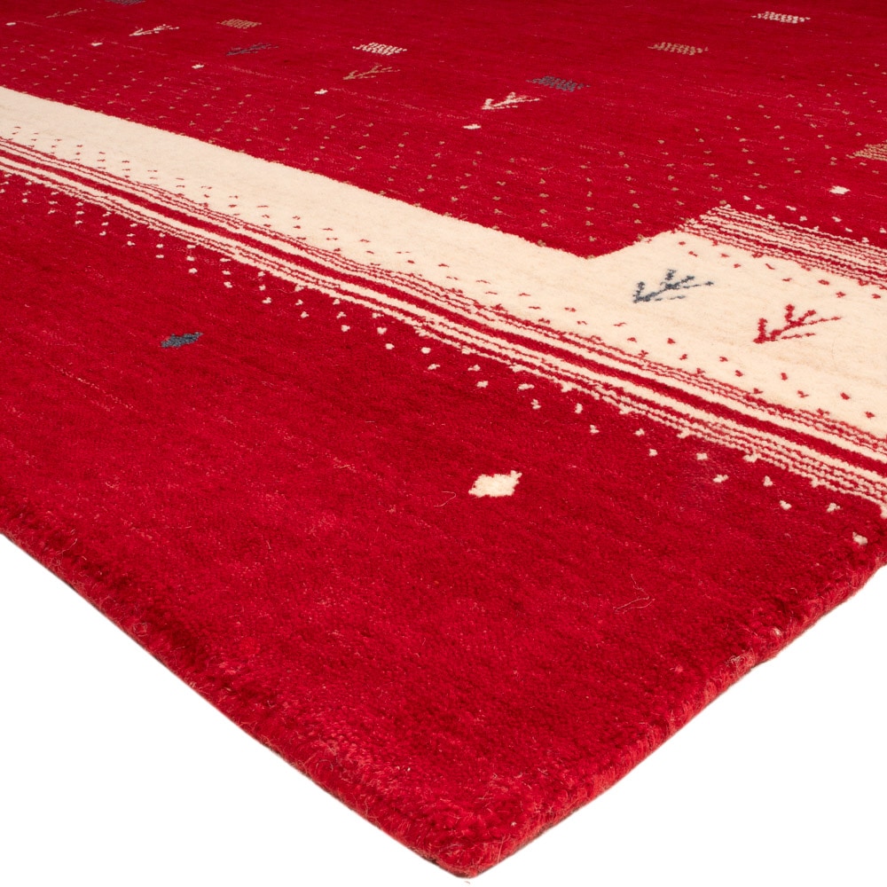 morgenland Wollteppich »Aurora Flair - Gabbeh Teppich - Loribaft Softy«, quadratisch, 1,2 mm Höhe, Sehr weicher Flor