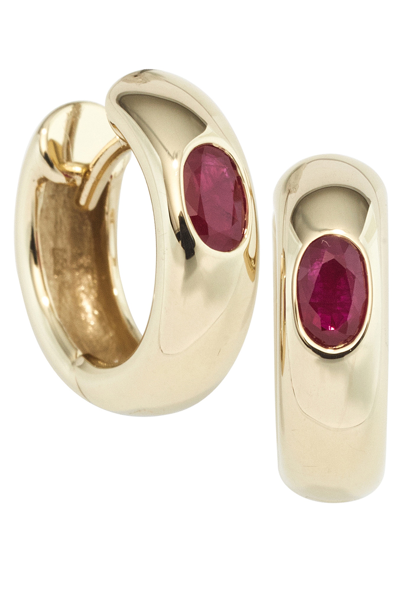 JOBO Paar Creolen »Ohrringe mit Gold mm«, 585 kaufen Rubin BAUR | 15